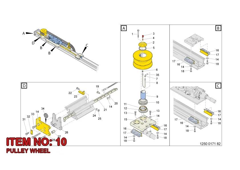 3128 3216 45 PULLEY WHEEL - Technical Drawing