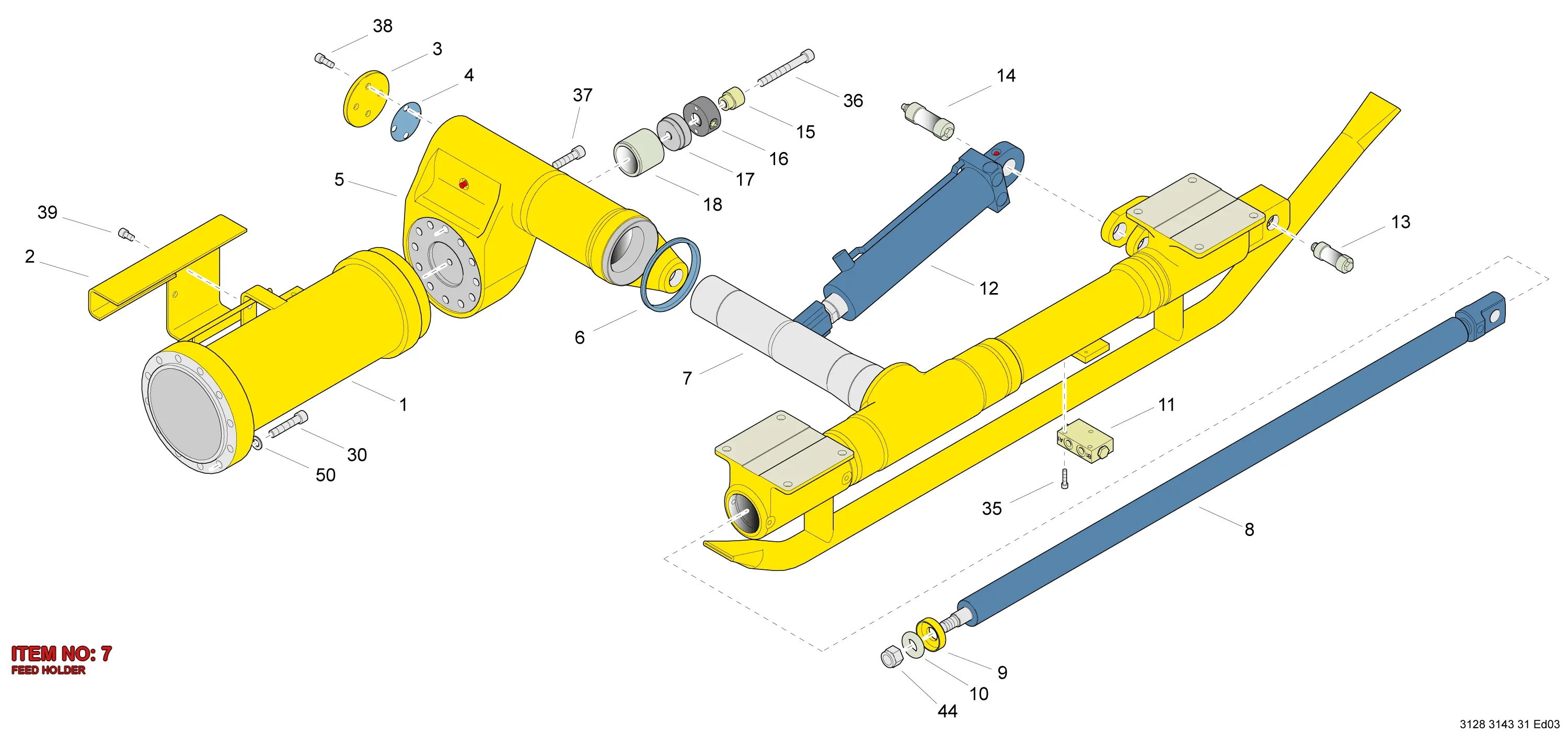 3128 3217 71 FEED HOLDER - Technical Drawing