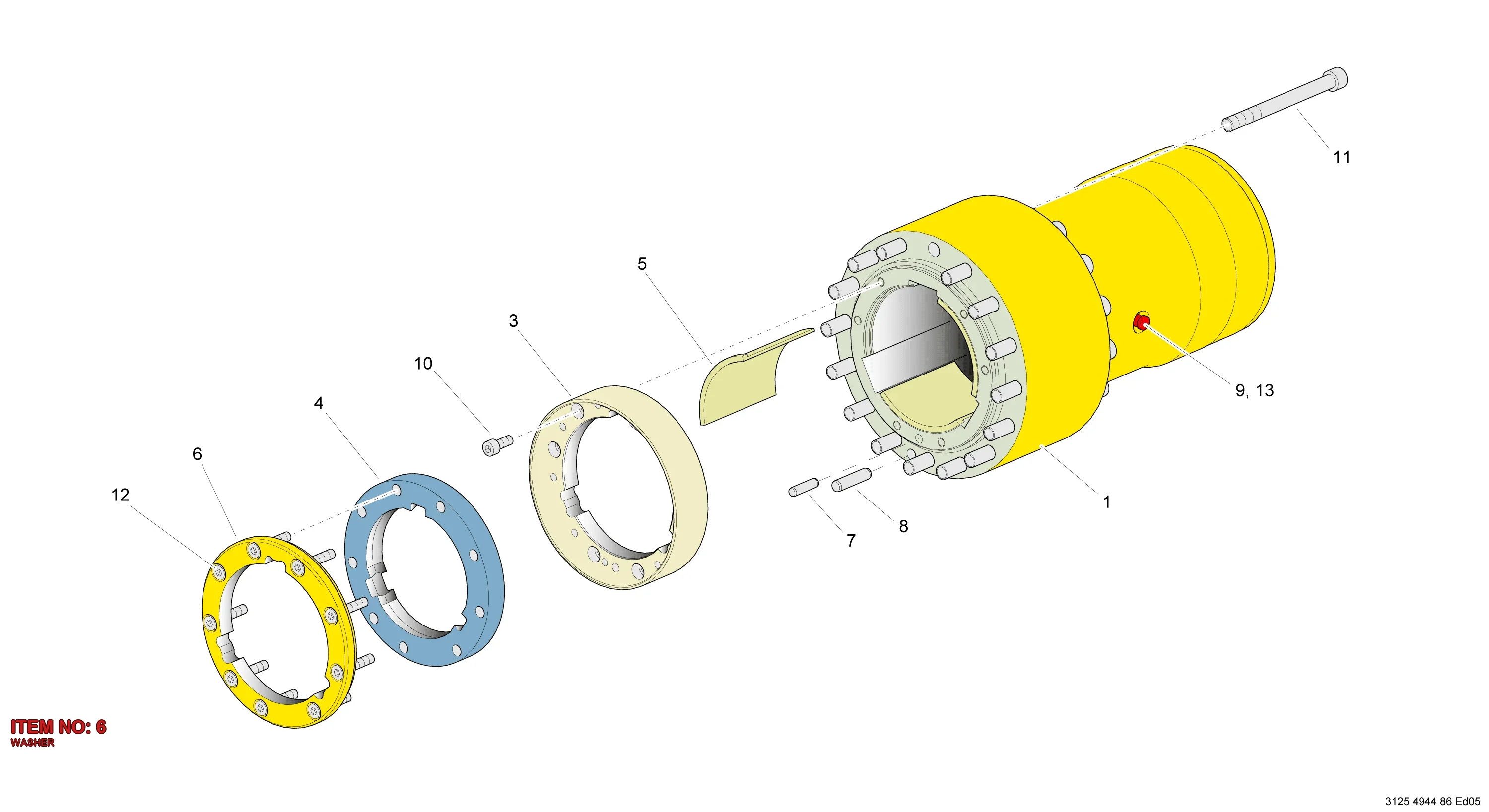 3128 3219 59 WASHER - Technical Drawing