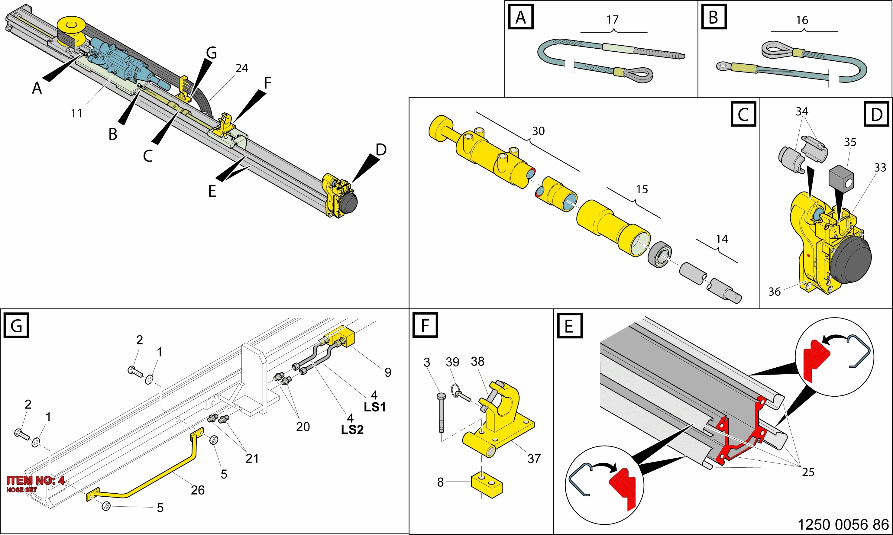 3128 3223 39 HOSE SET - Technical Drawing