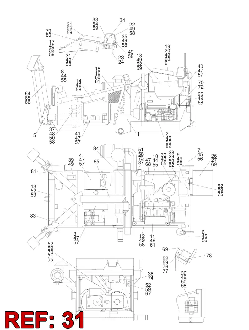 31308478 313 084 78 SUPPORT - Sandvik Technical Drawing