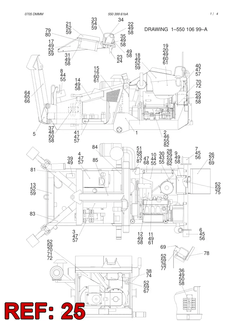 31308628 313 086 28 AIR CHANNEL ASSY - Sandvik Technical Drawing