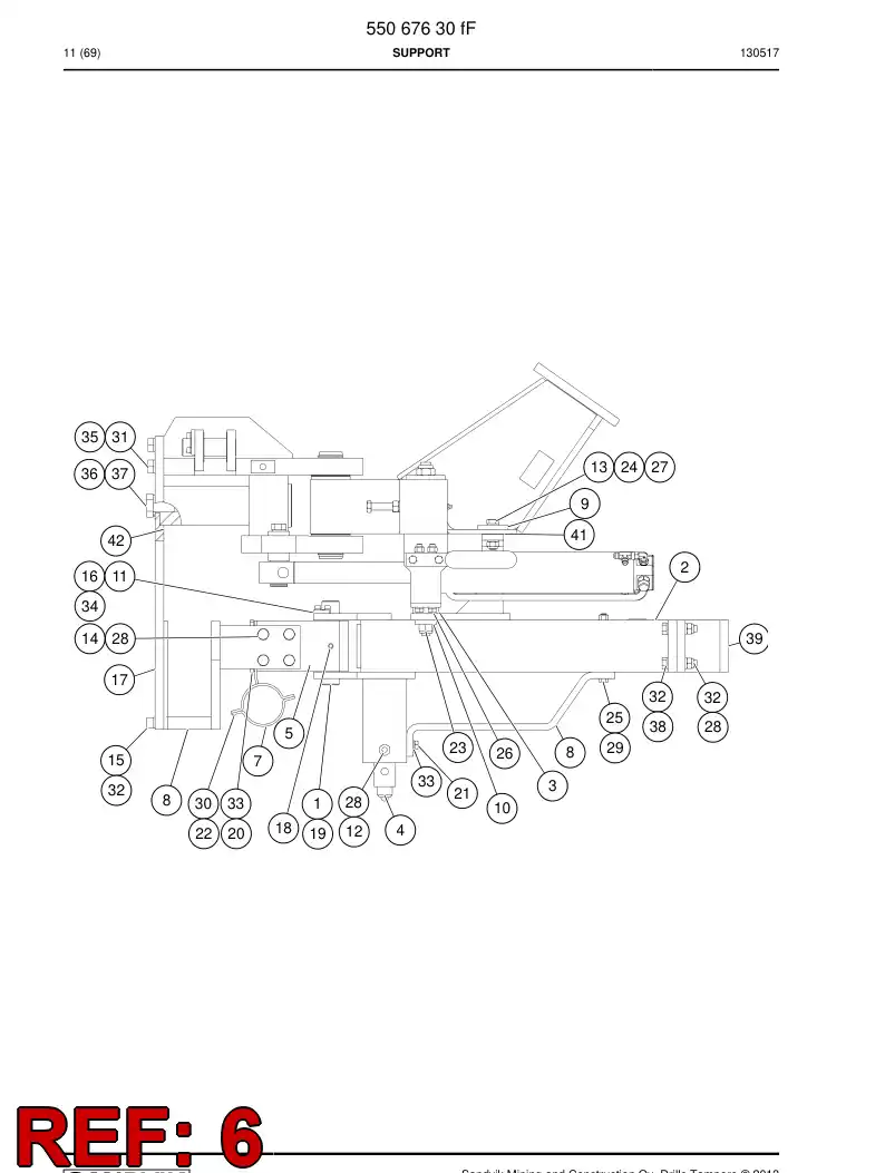 31357528a 313 575 28a Plate, Guide - Sandvik Technical Drawing