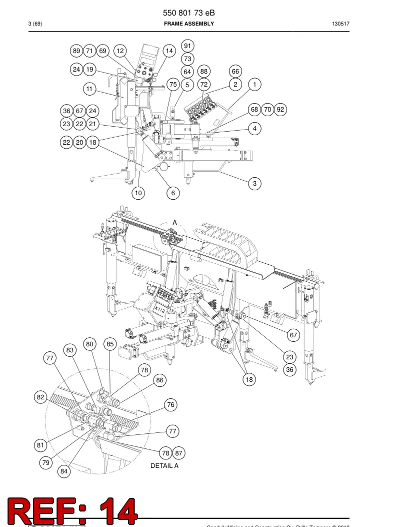 31363498a 313 634 98a SEAL - Sandvik Technical Drawing