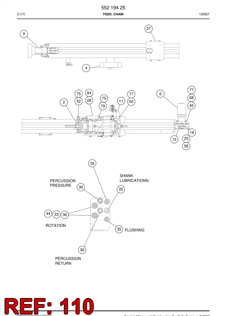 31363808 313 638 08 STOPPER - Sandvik Technical Drawing