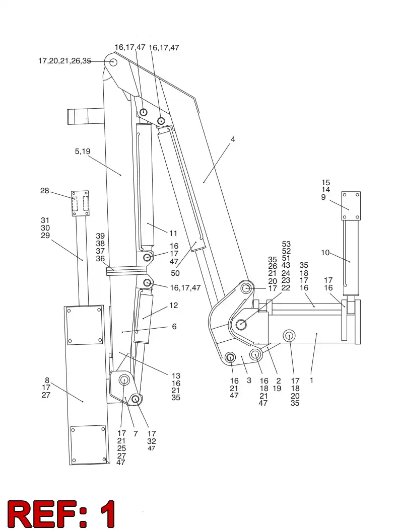 31365668 313 656 68 BOOM HEAD - Sandvik Technical Drawing