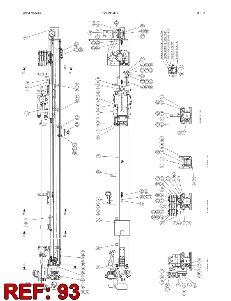 31388648 313 886 48 DOUBLE OVERCENTER VALVE ASSY - Sandvik Technical Drawing