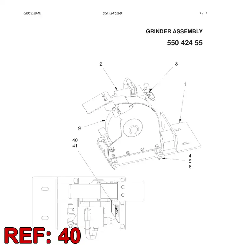 31429858 314 298 58 PLATE "GRINDING UNIT" - Sandvik Technical Drawing
