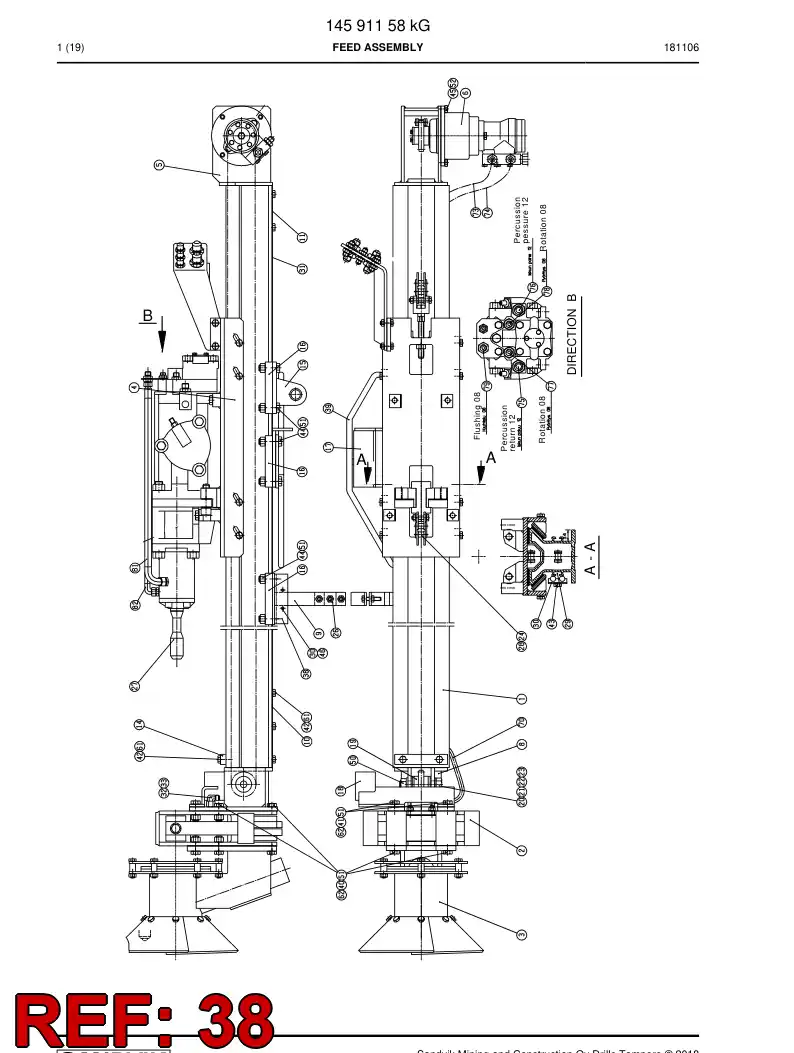 31447358a 314 473 58a BRACKET - Sandvik Technical Drawing