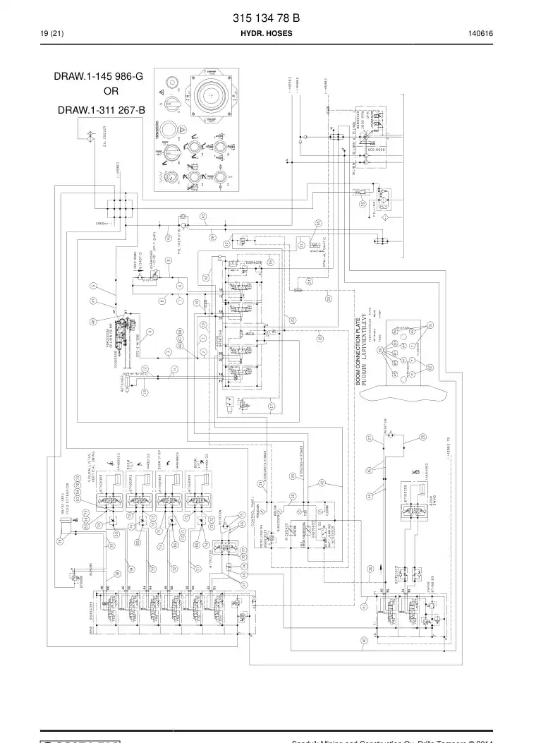 31513478 315 134 78 HYDR. HOSES - Sandvik Technical Drawing
