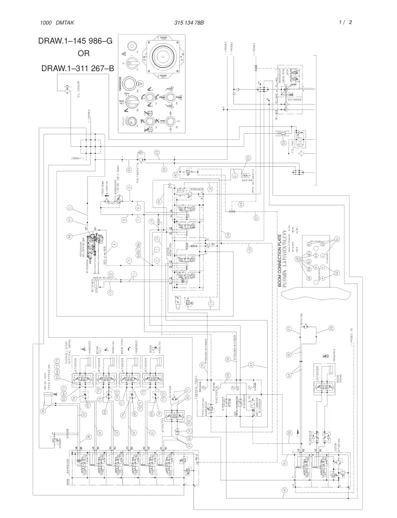 31513478B 315 134 78B HYDR. CIRCUIT DIAGRAM, DRILLIN - Sandvik Technical Drawing