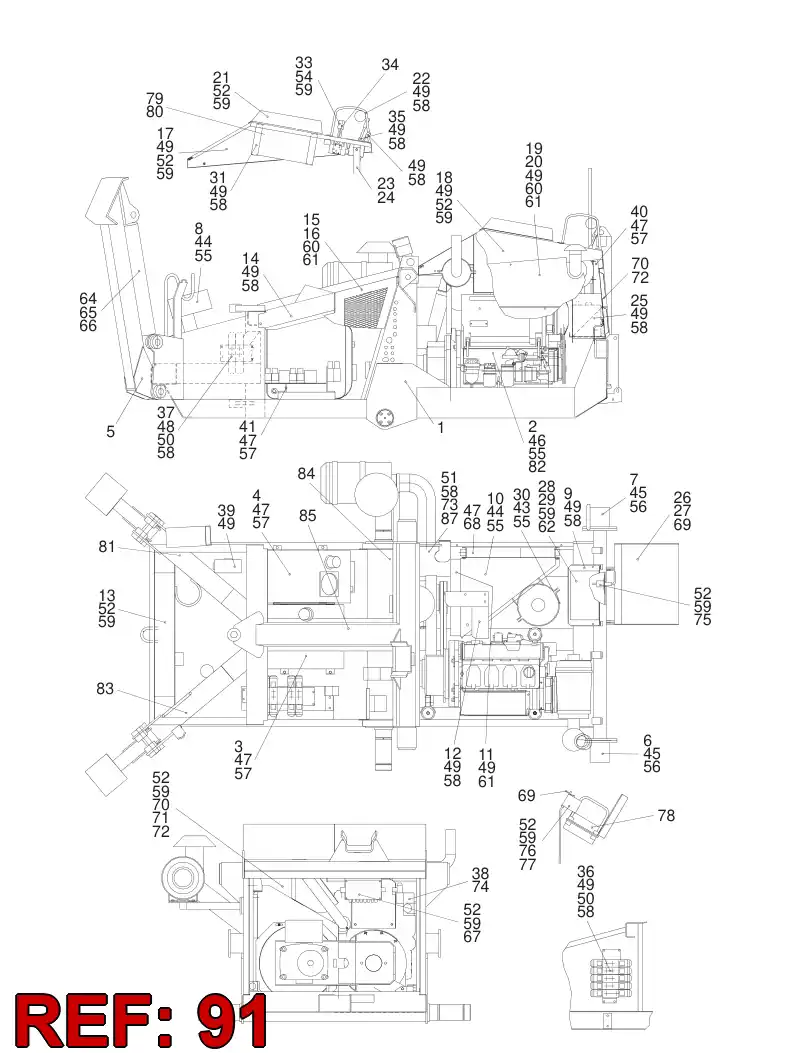 31516378 315 163 78 HANDLE - Sandvik Technical Drawing