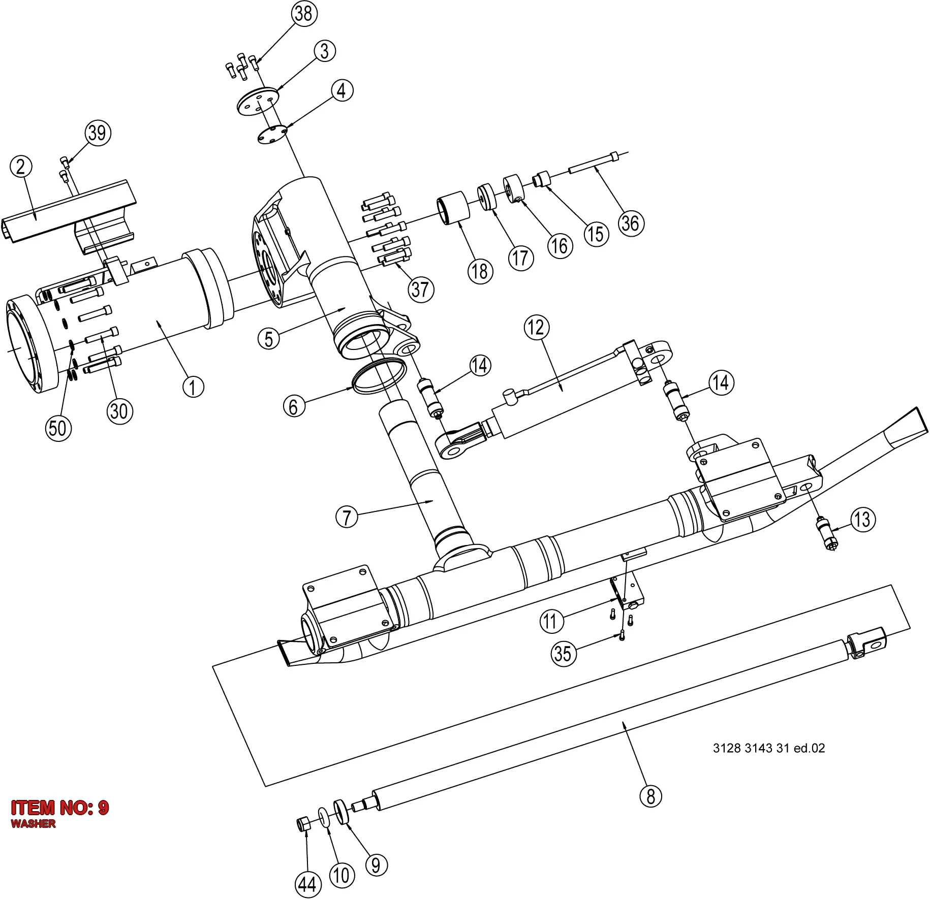 3153 8650 00 WASHER - Technical Drawing
