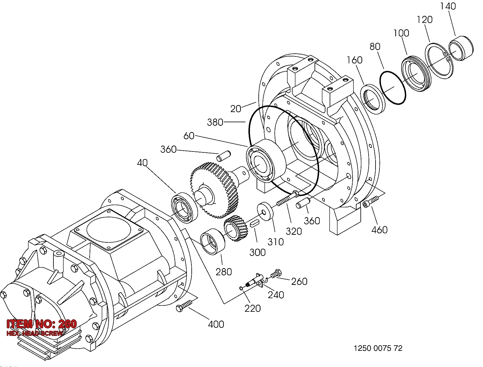 3161 0388 00 HEX. HEAD SCREW - Technical Drawing