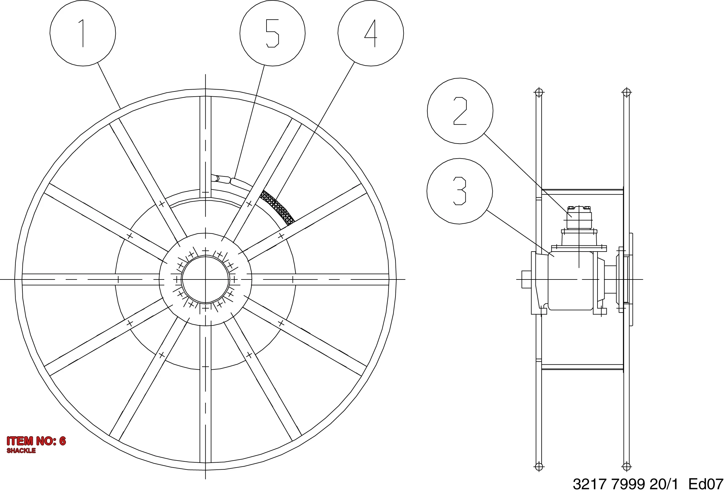 3163 1854 00 SHACKLE - Technical Drawing