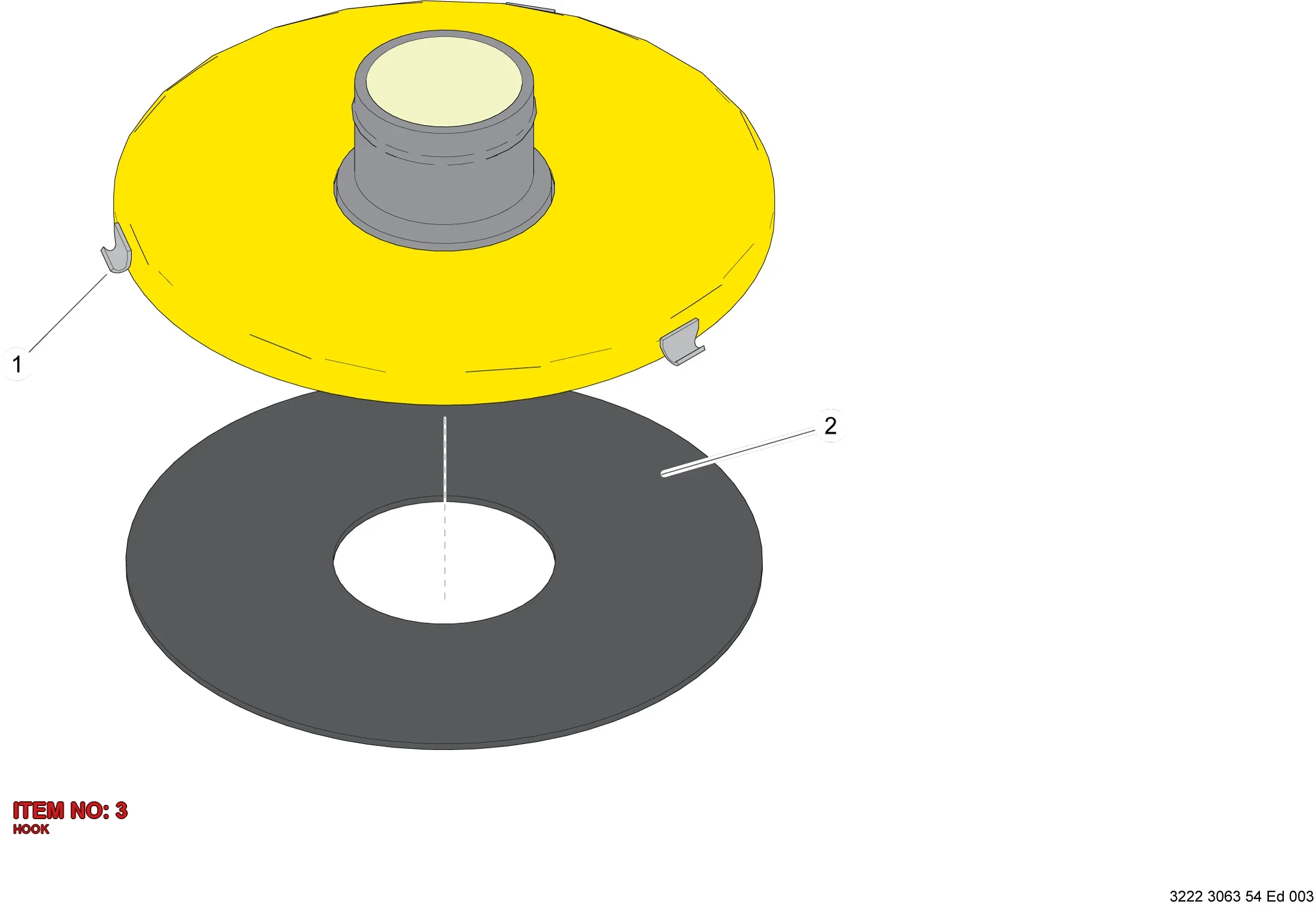 3163 2508 01 HOOK - Technical Drawing