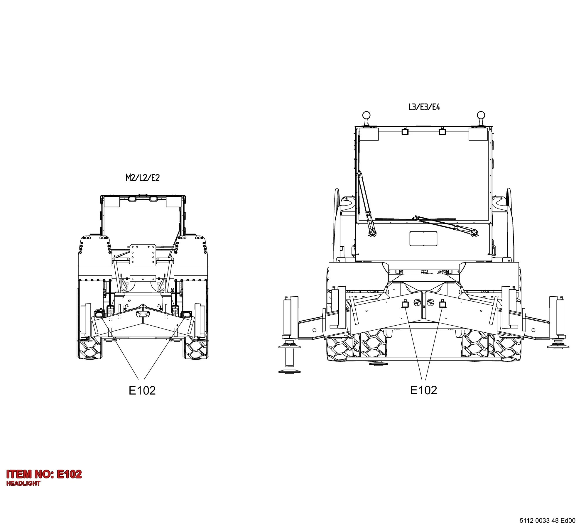 3176 0000 13 HEADLIGHT - Technical Drawing