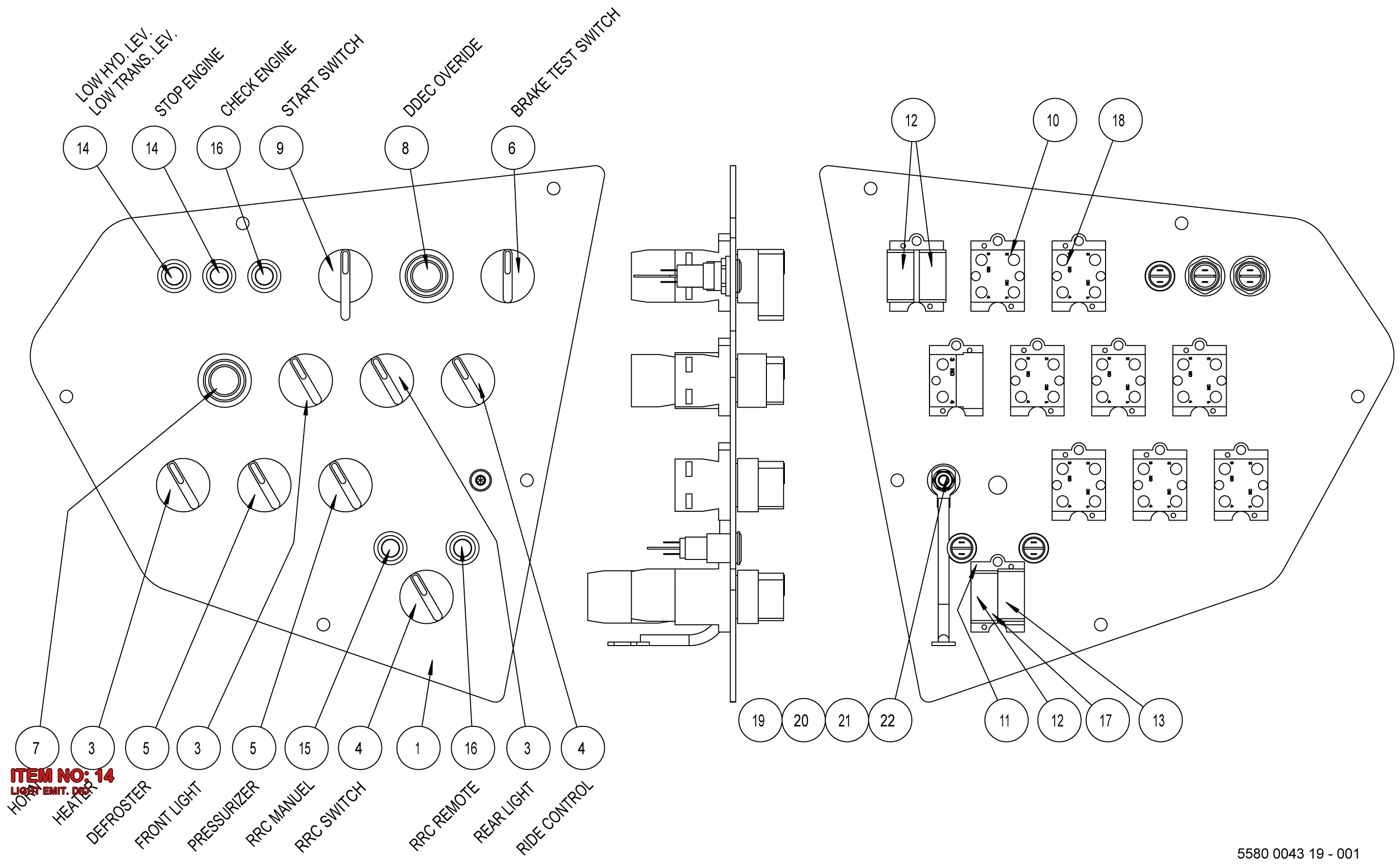 3176 0001 60 LIGHT EMIT. DIO - Technical Drawing