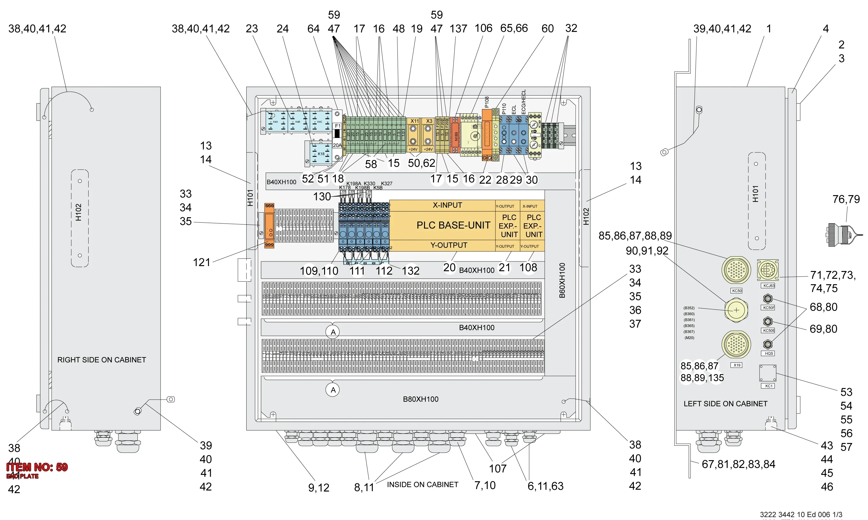 3176 0002 71 END PLATE - Technical Drawing