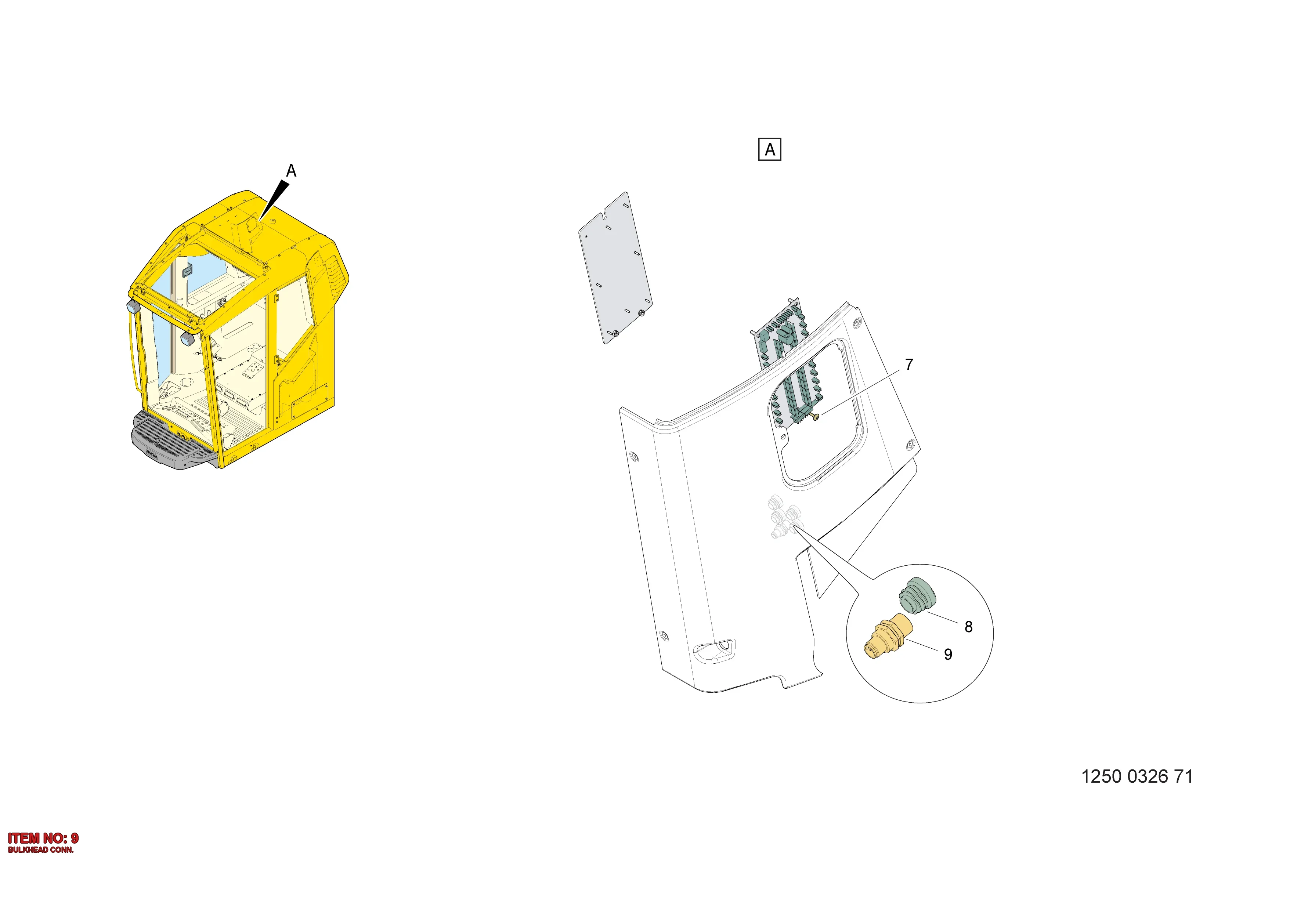 3176 0003 49 BULKHEAD CONN. - Technical Drawing