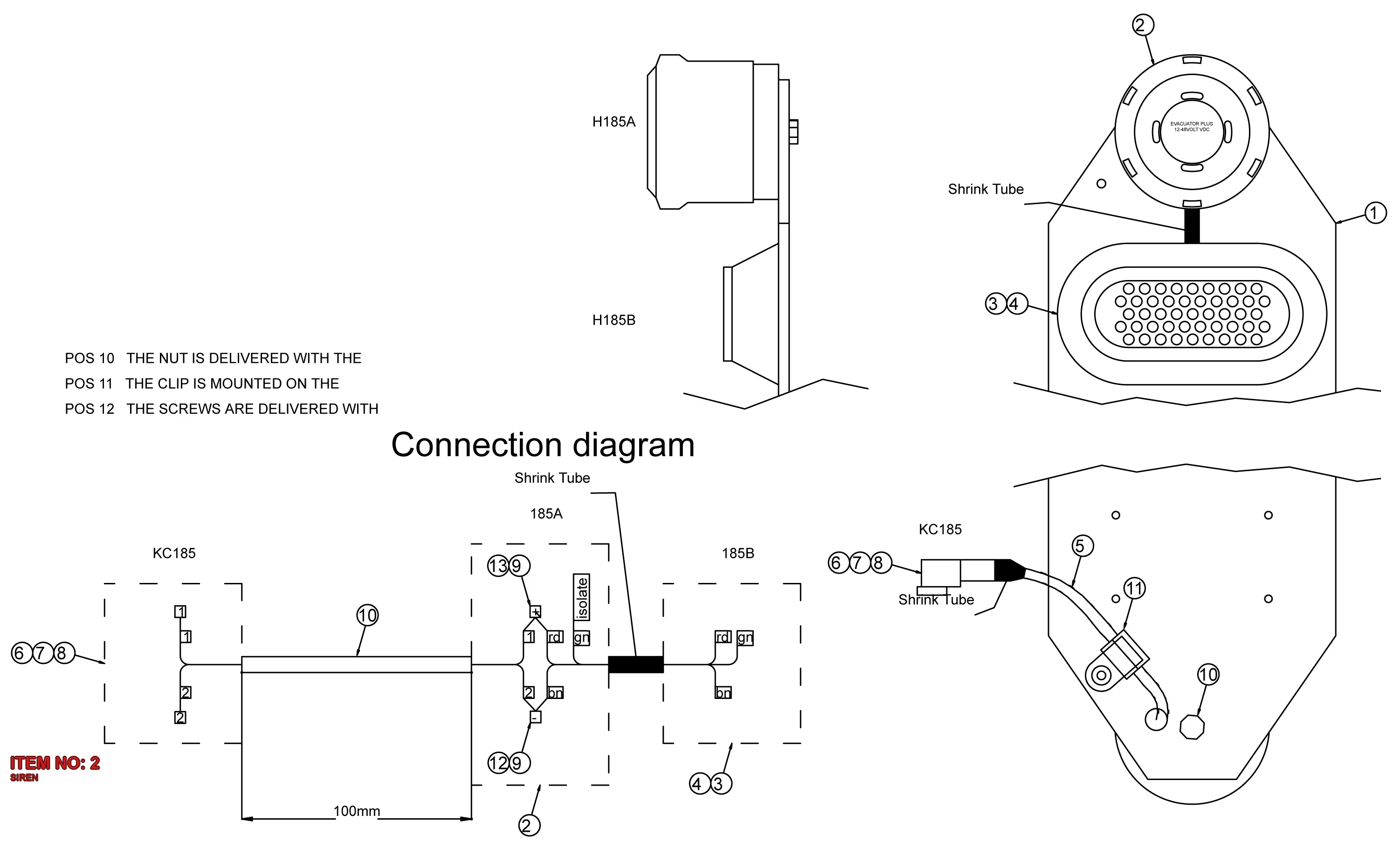 3176 0005 04 SIREN - Technical Drawing