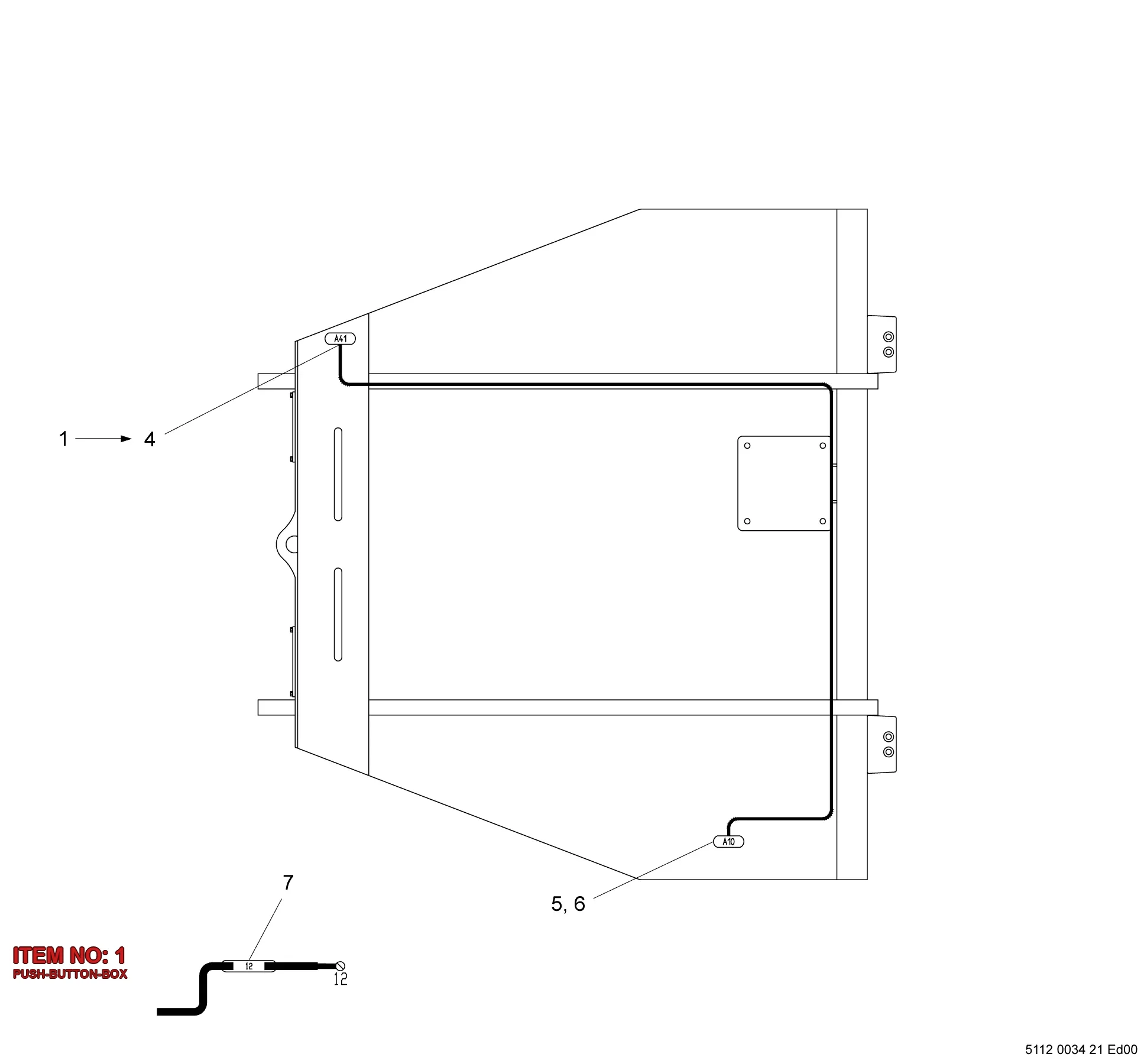 3176 0006 02 PUSH-BUTTON-BOX - Technical Drawing