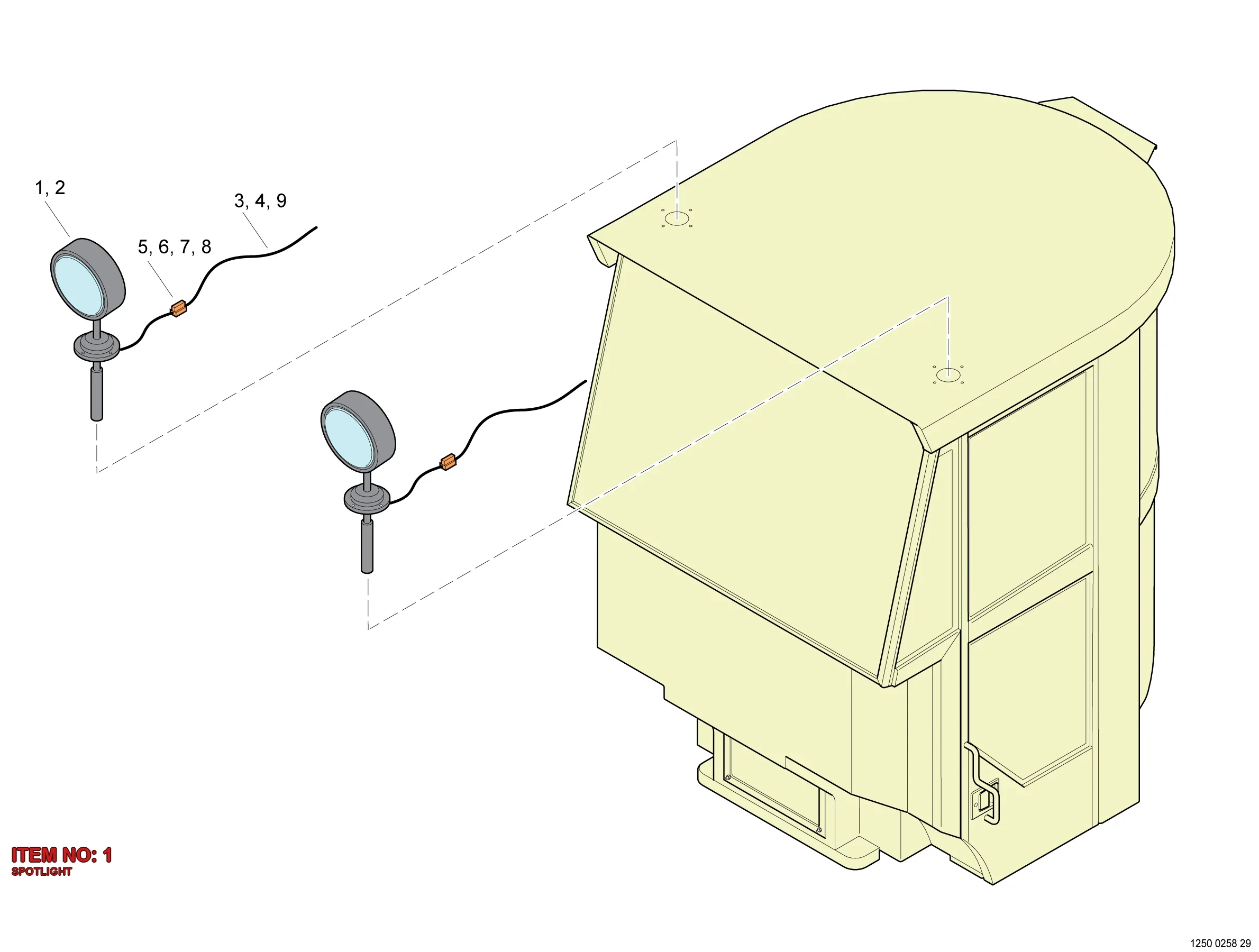 3176 0016 96 SPOTLIGHT - Technical Drawing