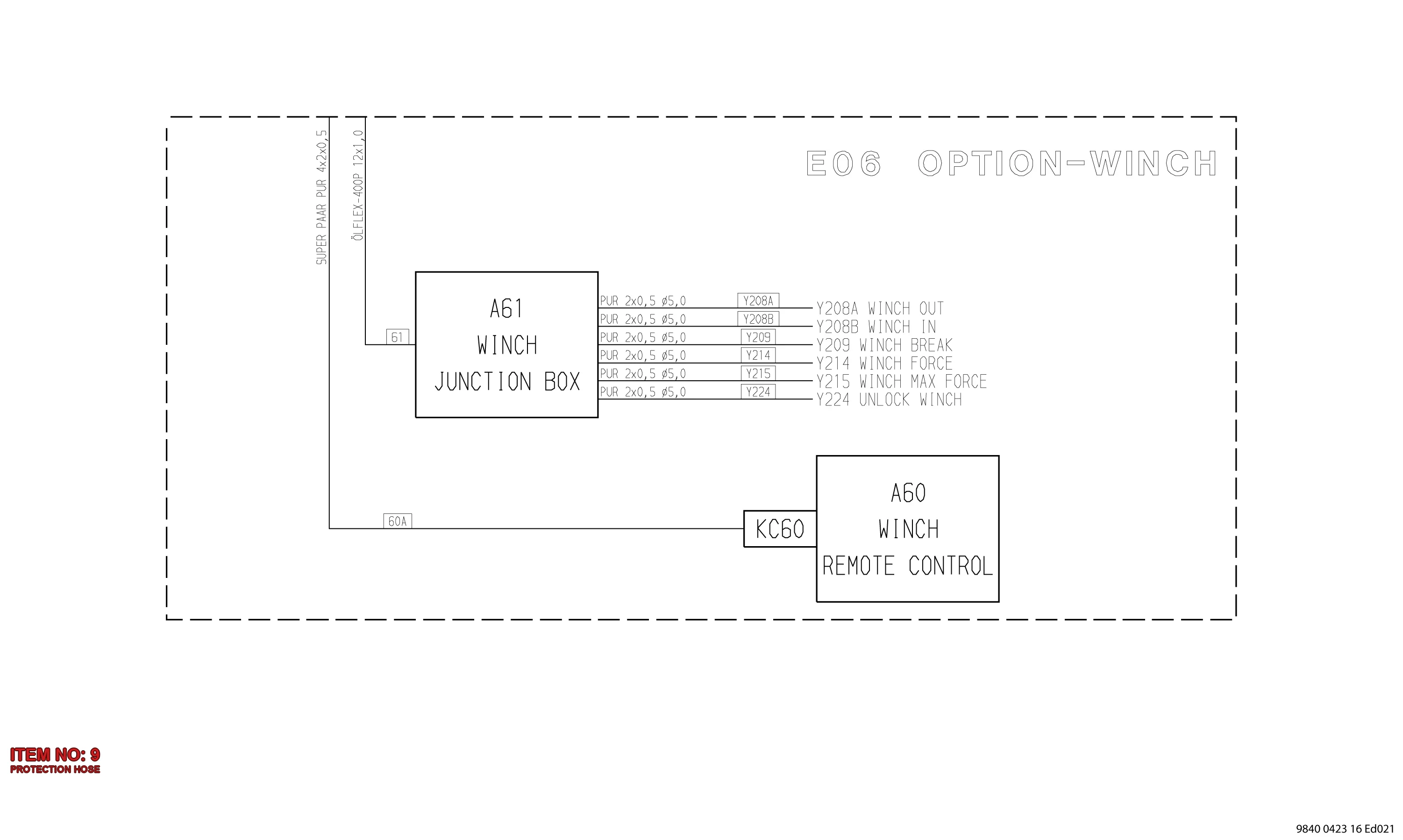 3176 0029 40 PROTECTION HOSE - Technical Drawing