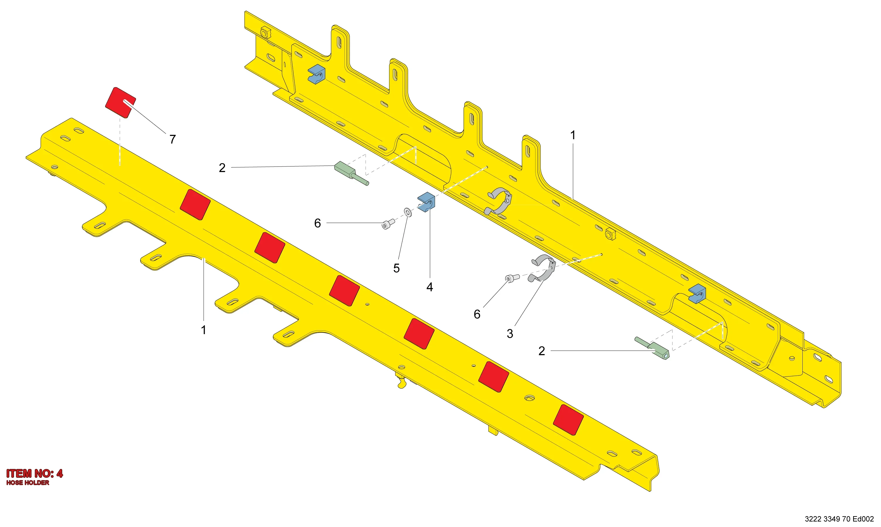 3176 0029 49 HOSE HOLDER - Technical Drawing