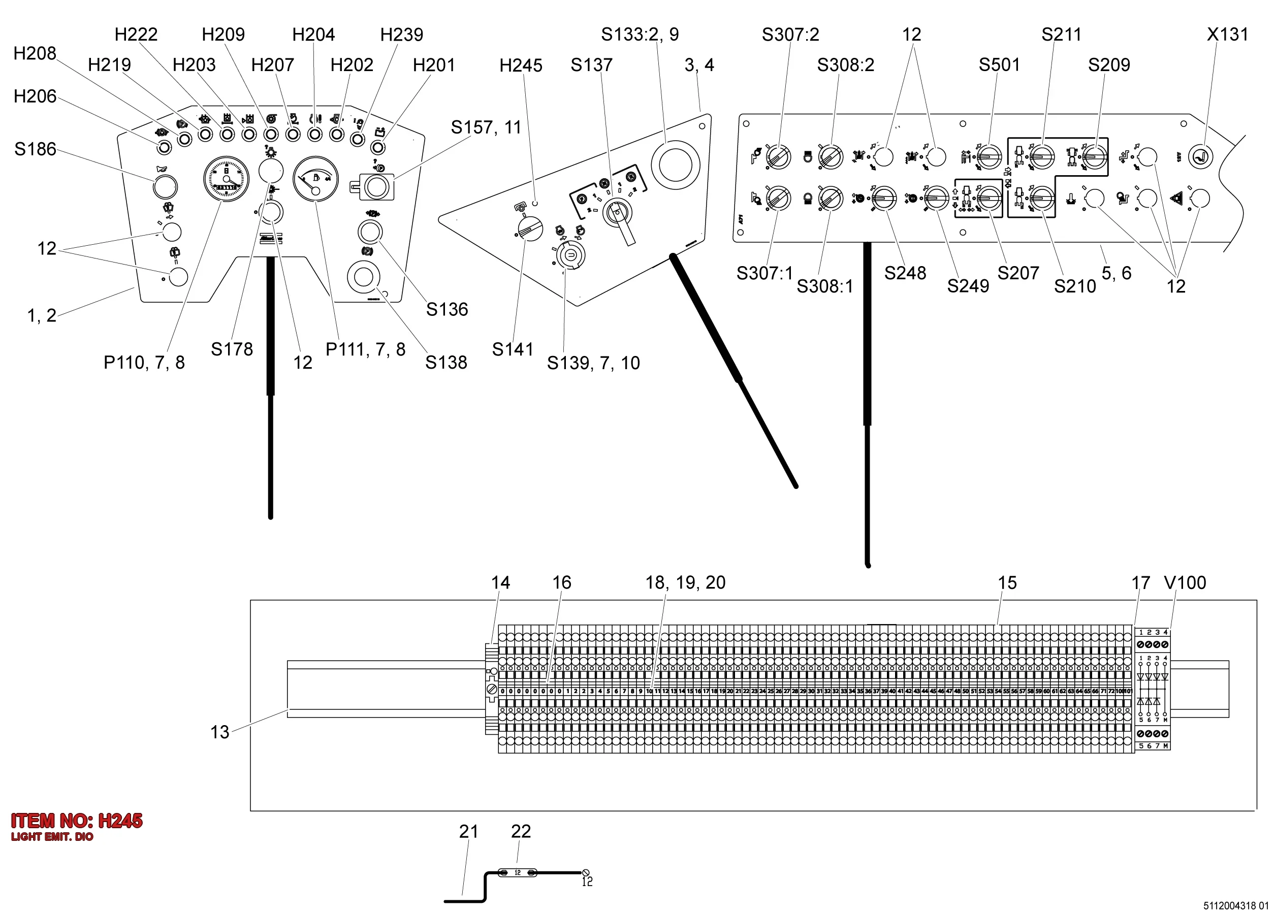 3176 0030 01 LIGHT EMIT. DIO - Technical Drawing