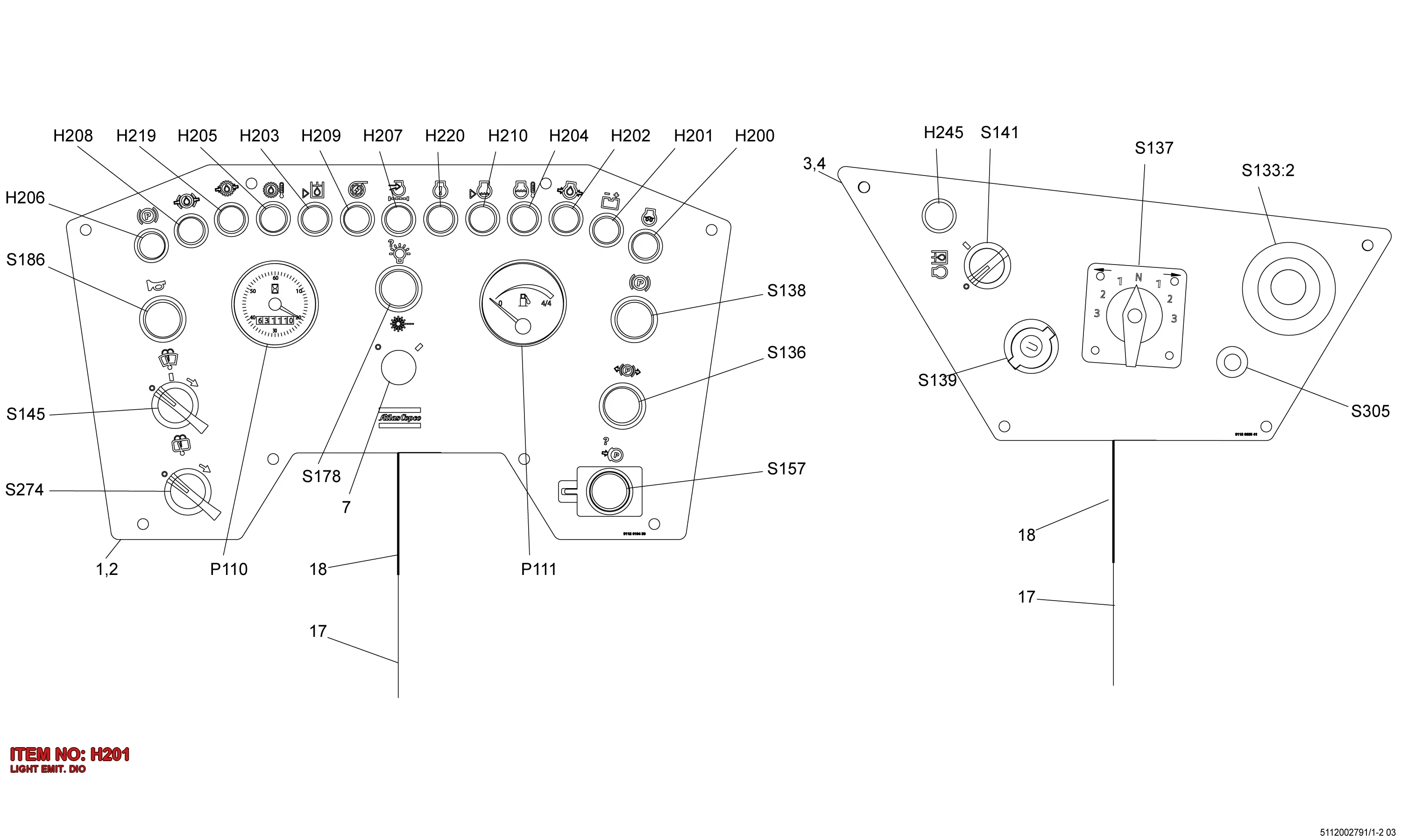 3176 0031 31 LIGHT EMIT. DIO - Technical Drawing