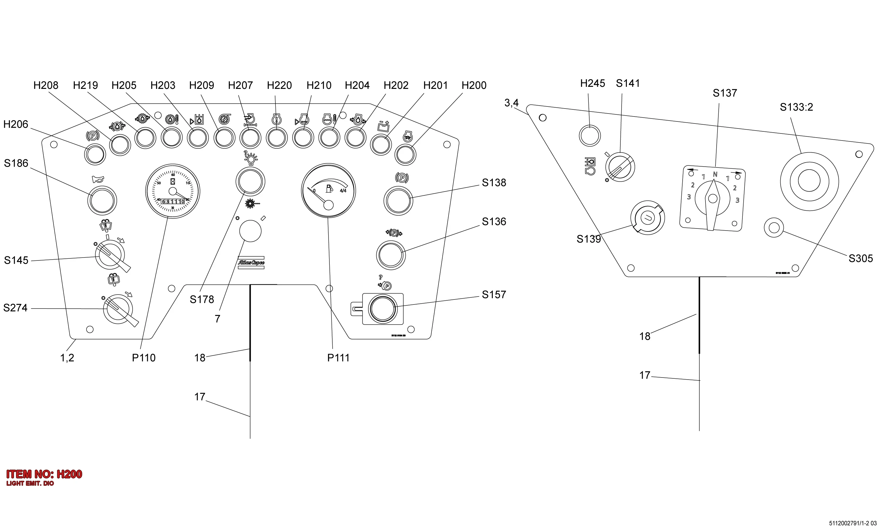 3176 0031 32 LIGHT EMIT. DIO - Technical Drawing