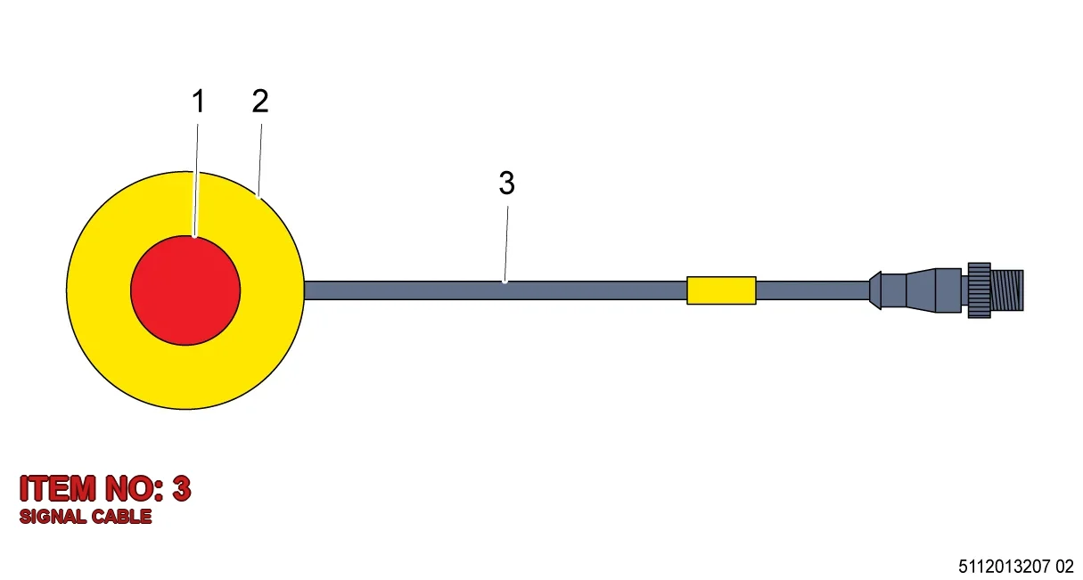 3176 0039 63 SIGNAL CABLE - Technical Drawing