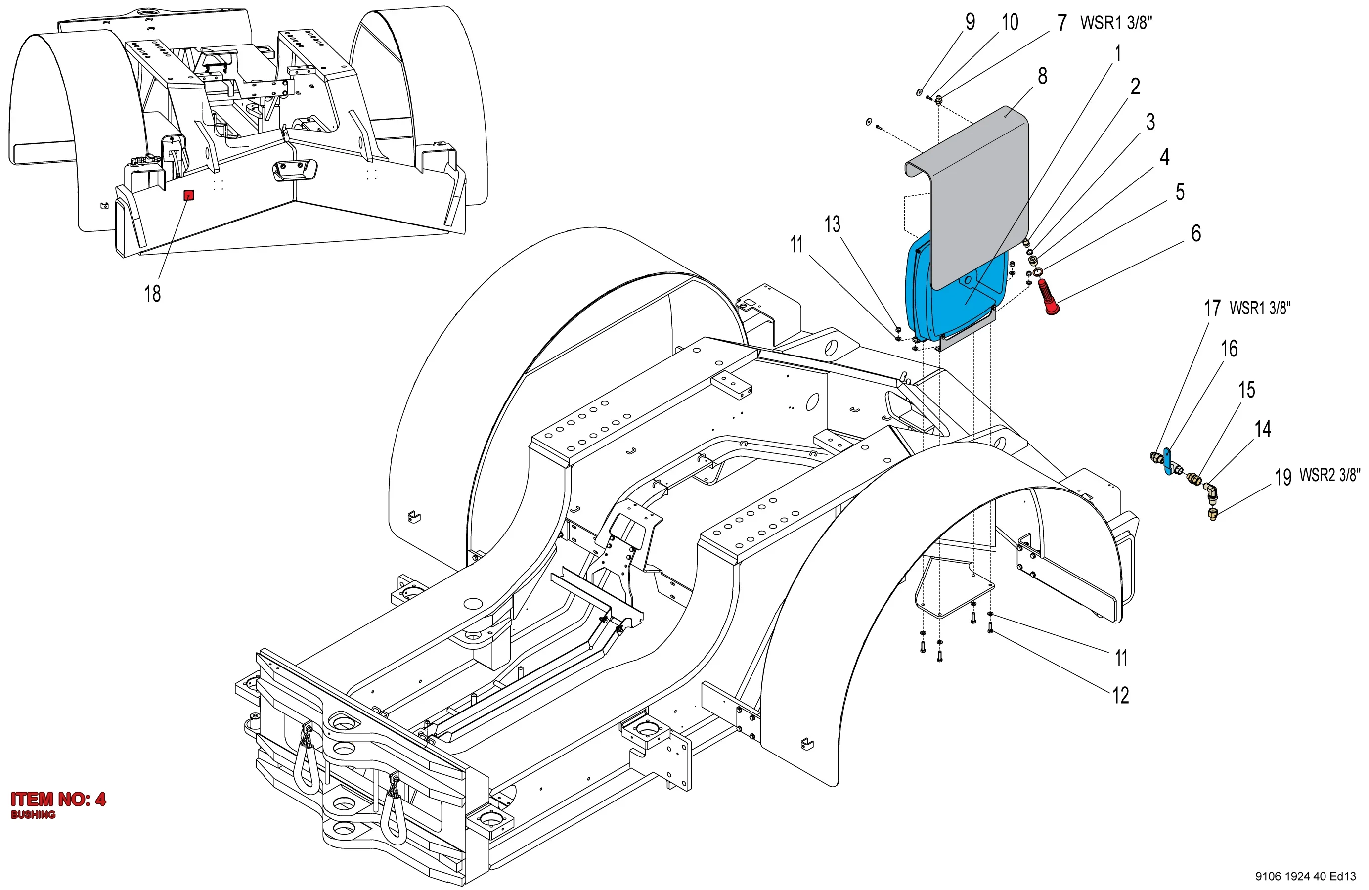 3176 2446 00 BUSHING - Technical Drawing