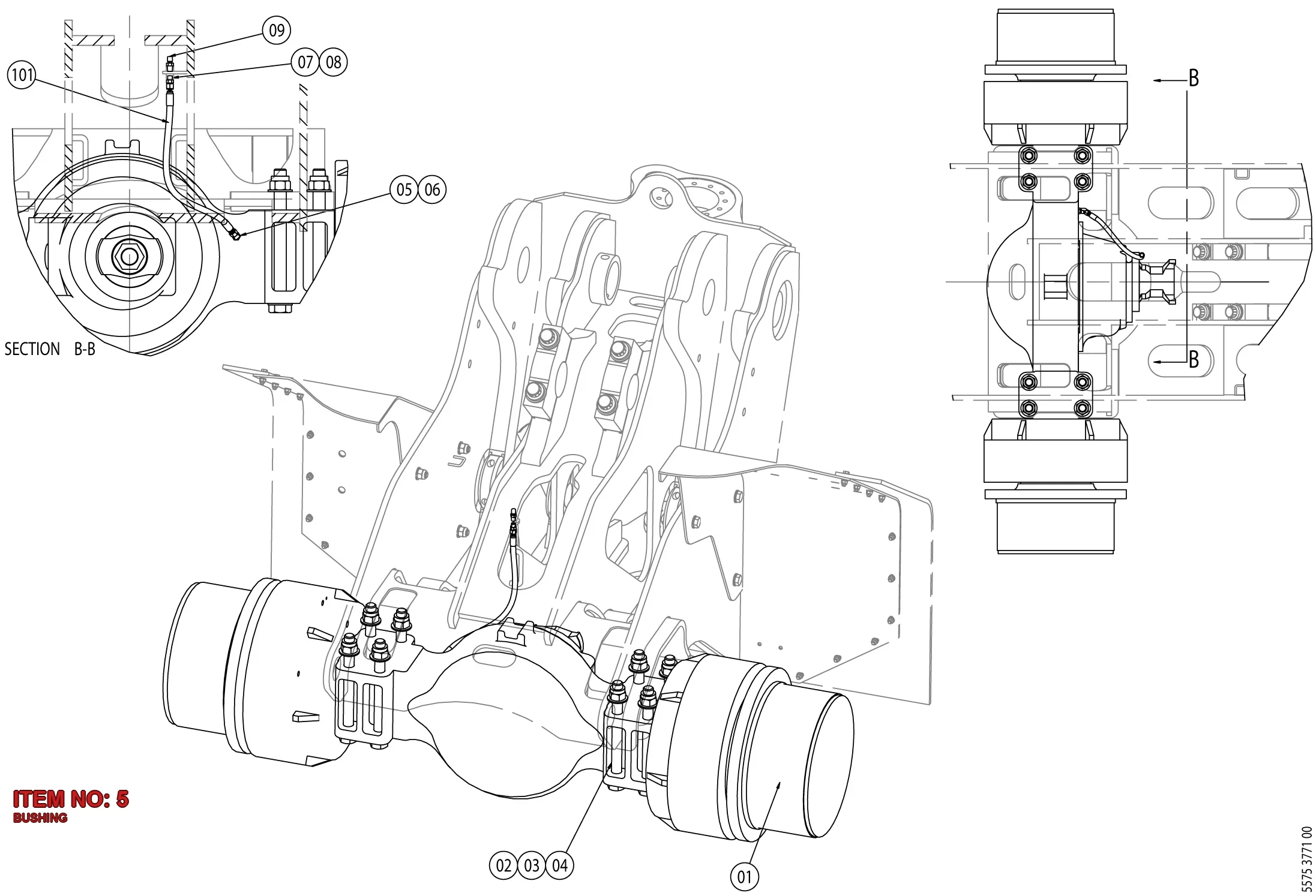 3176 2757 00 BUSHING - Technical Drawing
