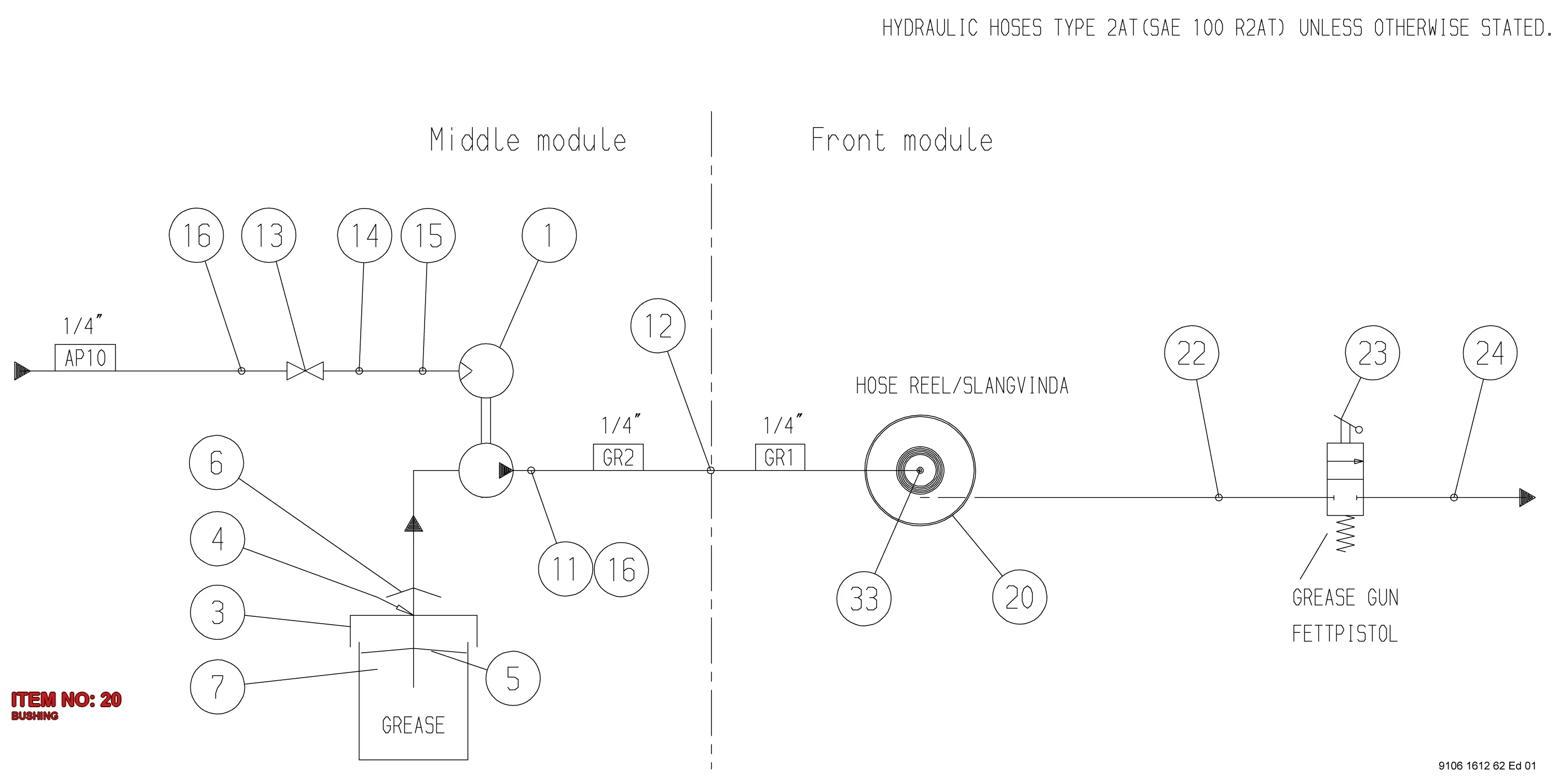 3176 3152 00 BUSHING - Technical Drawing