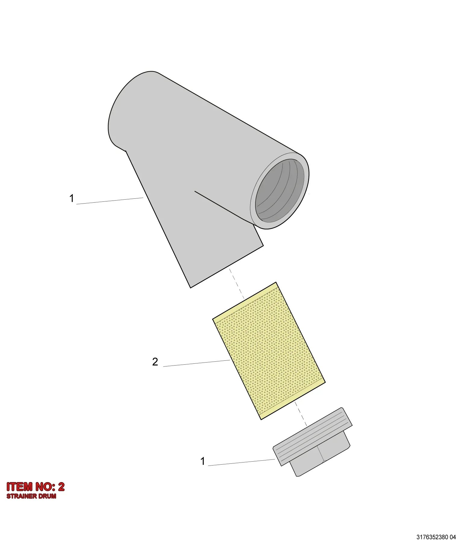 3176 3523 00 STRAINER DRUM - Technical Drawing