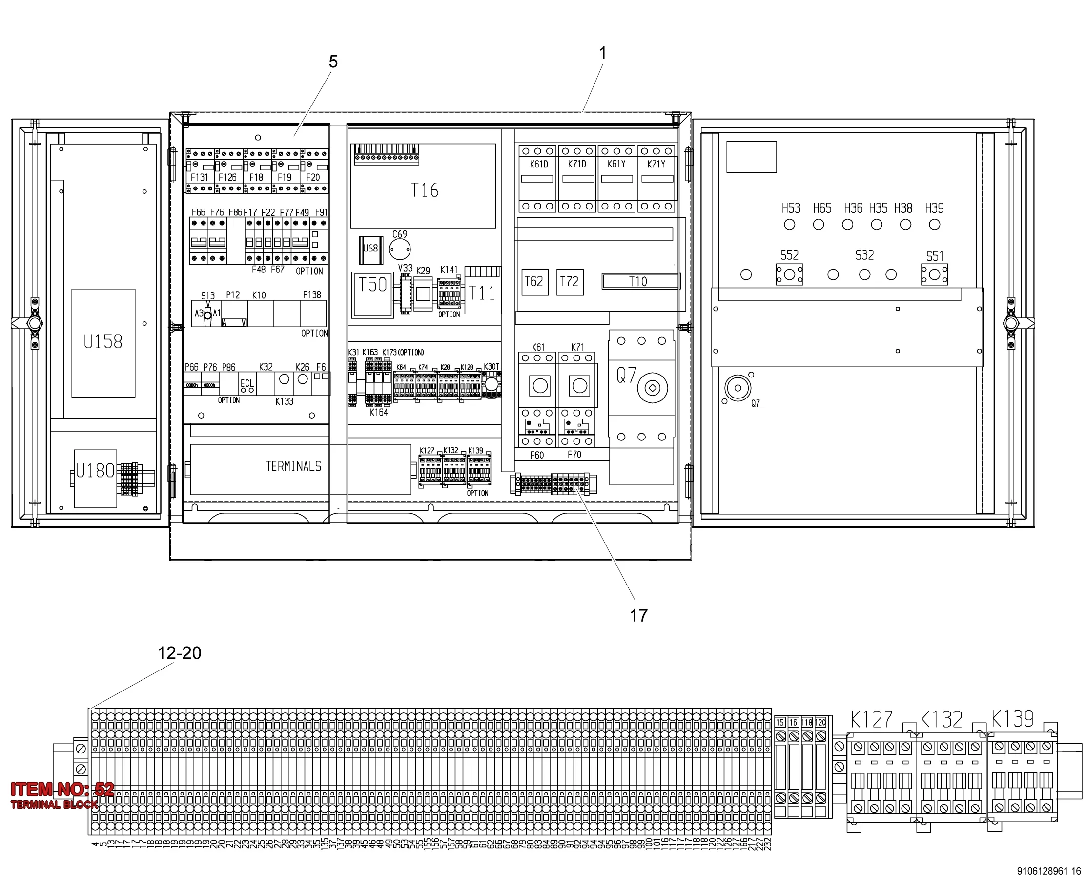 3176 4049 06 TERMINAL BLOCK - Technical Drawing
