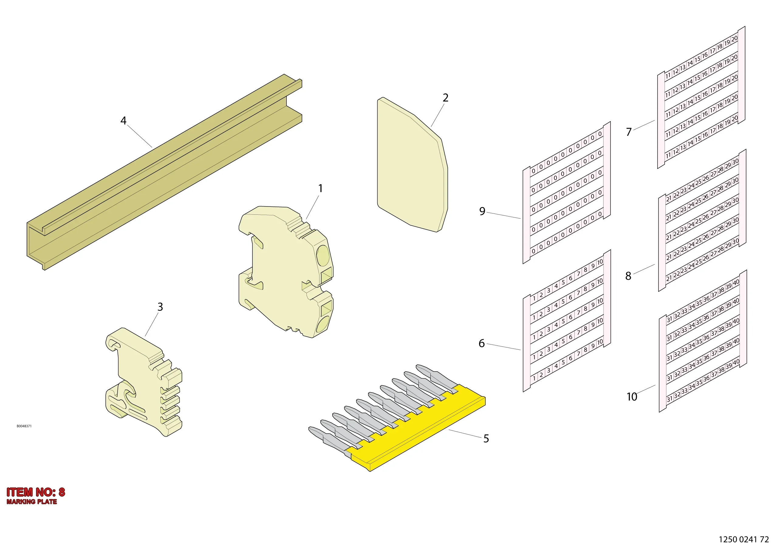 3176 4049 63 MARKING PLATE - Technical Drawing