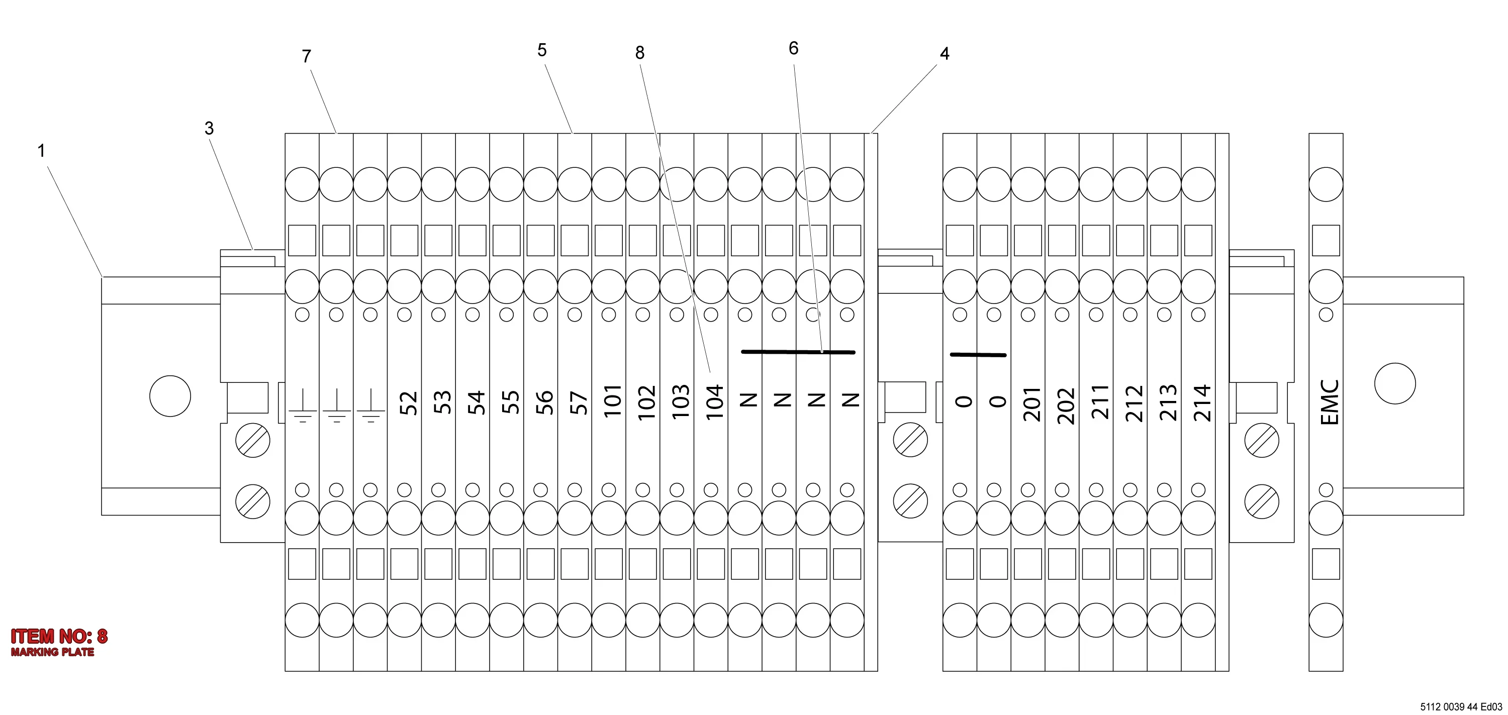 3176 4049 89 MARKING PLATE - Technical Drawing