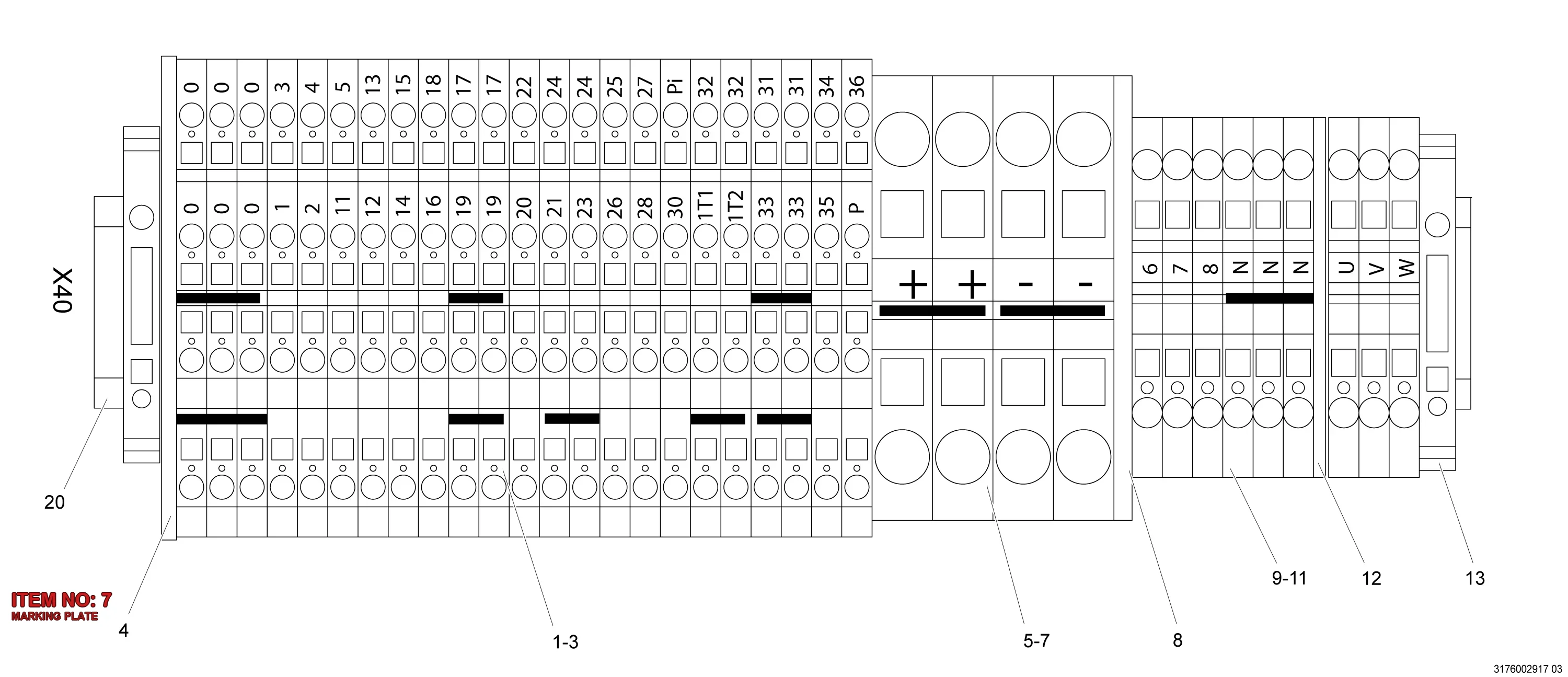 3176 4049 96 MARKING PLATE - Technical Drawing