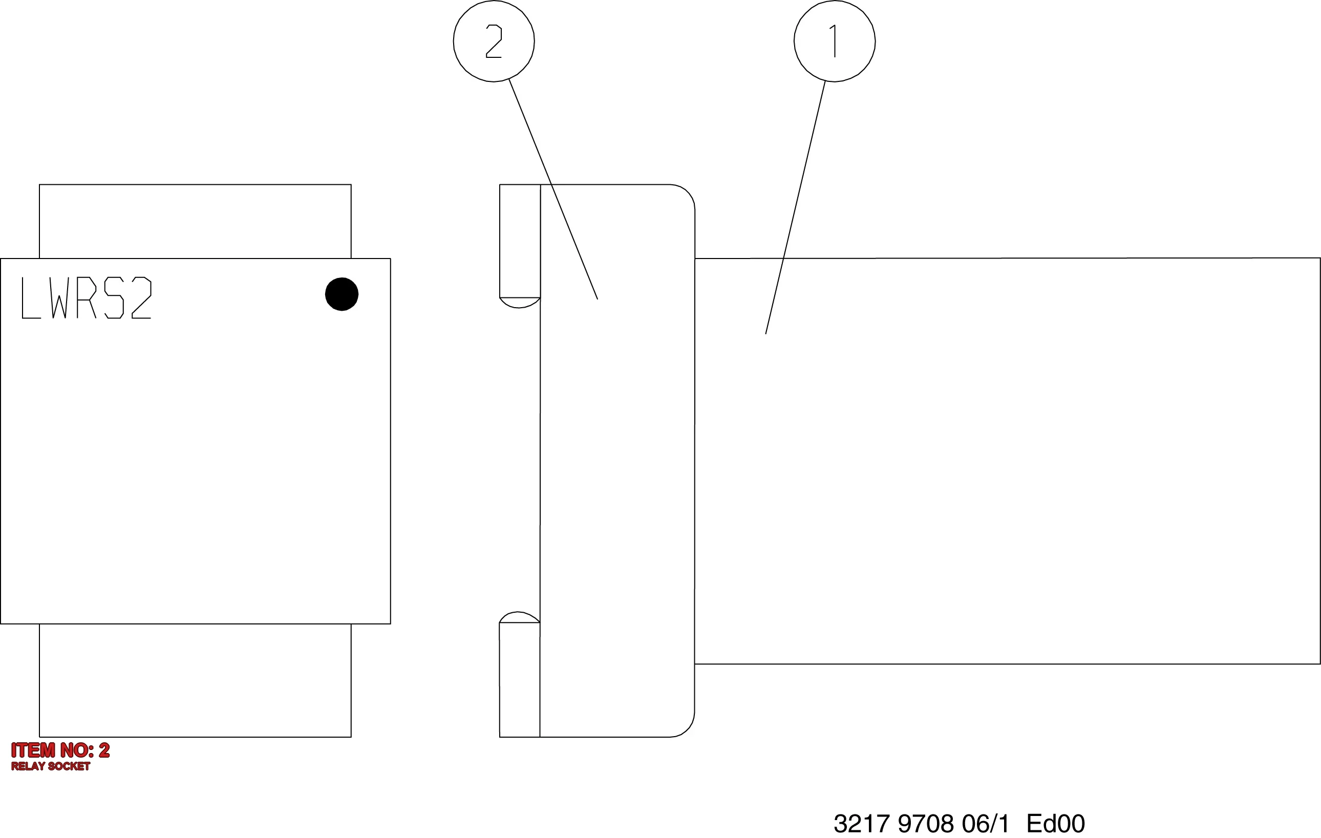 3176 4262 00 RELAY SOCKET - Technical Drawing