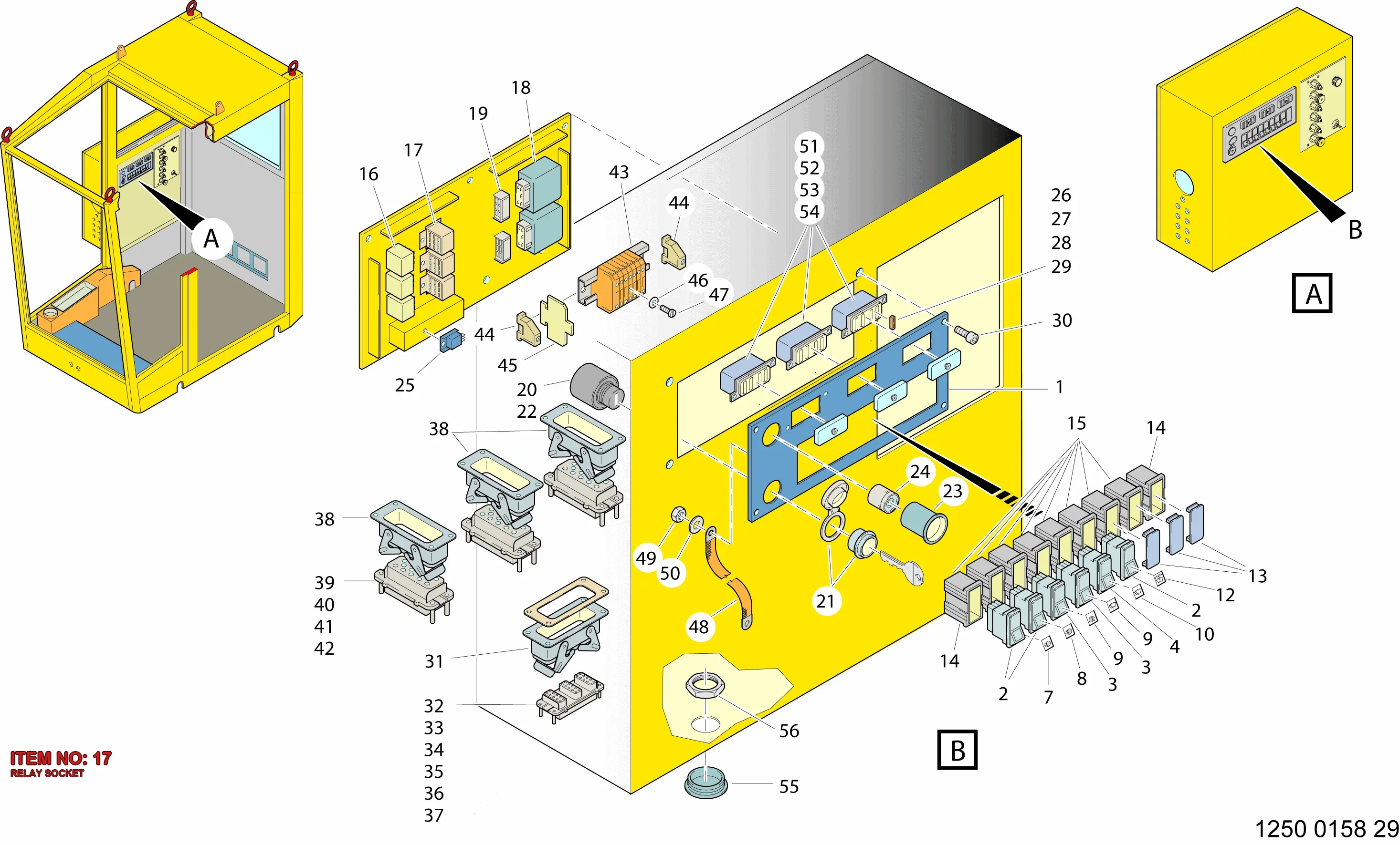 3176 4370 02 RELAY SOCKET - Technical Drawing