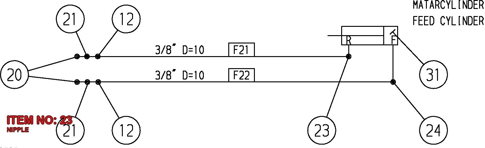 3176 6513 00 NIPPLE - Technical Drawing