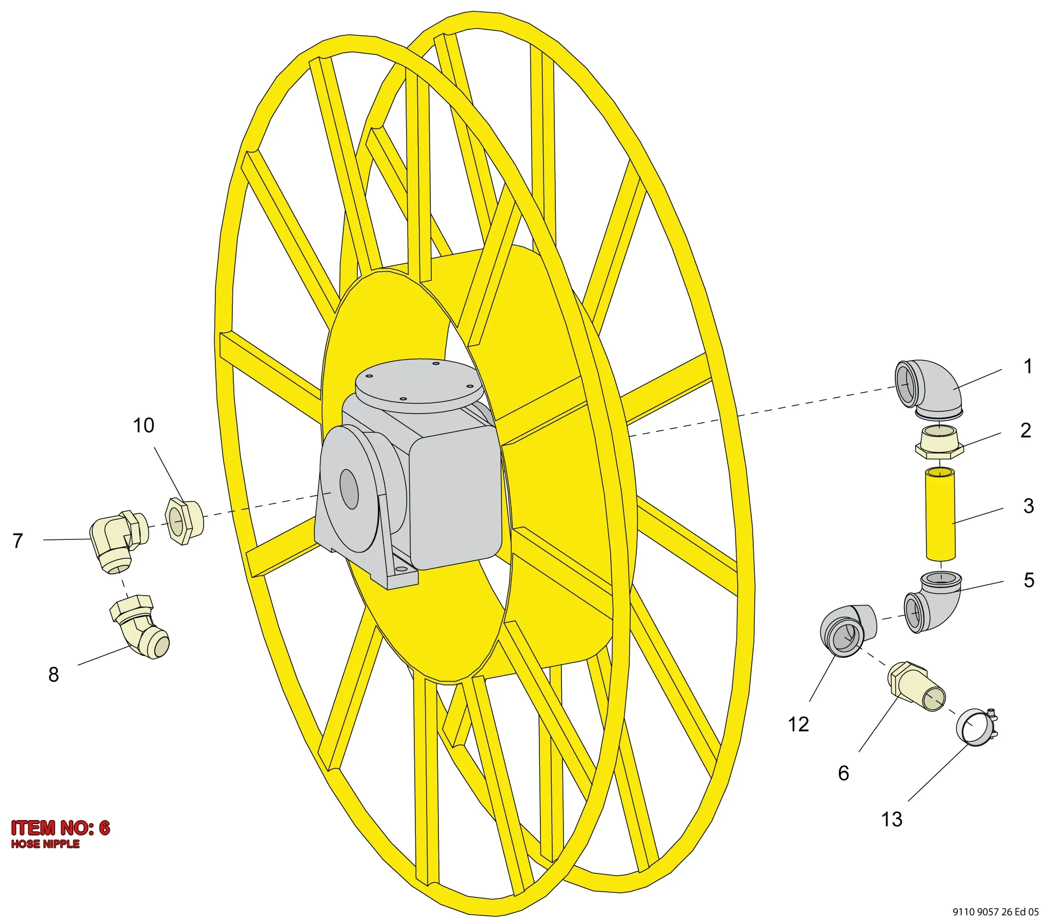 3176 6815 00 HOSE NIPPLE - Technical Drawing