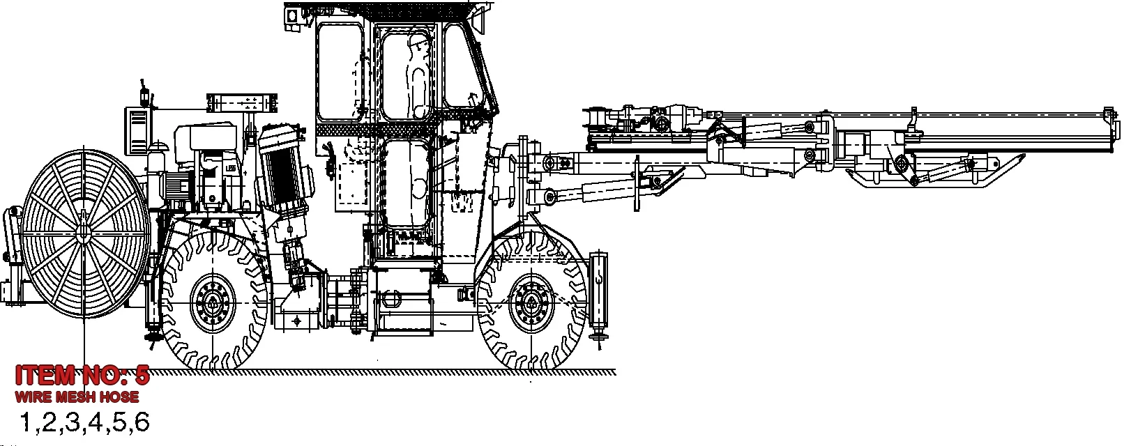 3176 8267 00 WIRE MESH HOSE - Technical Drawing