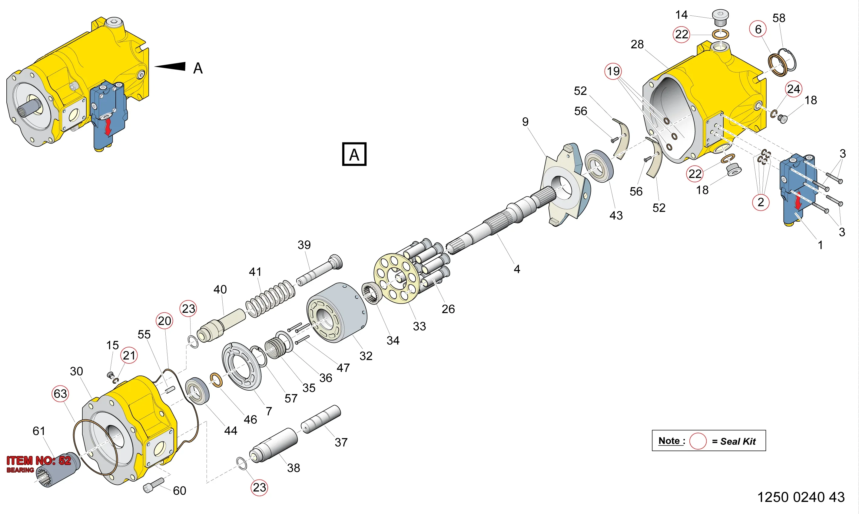 3177 0003 44 BEARING - Technical Drawing