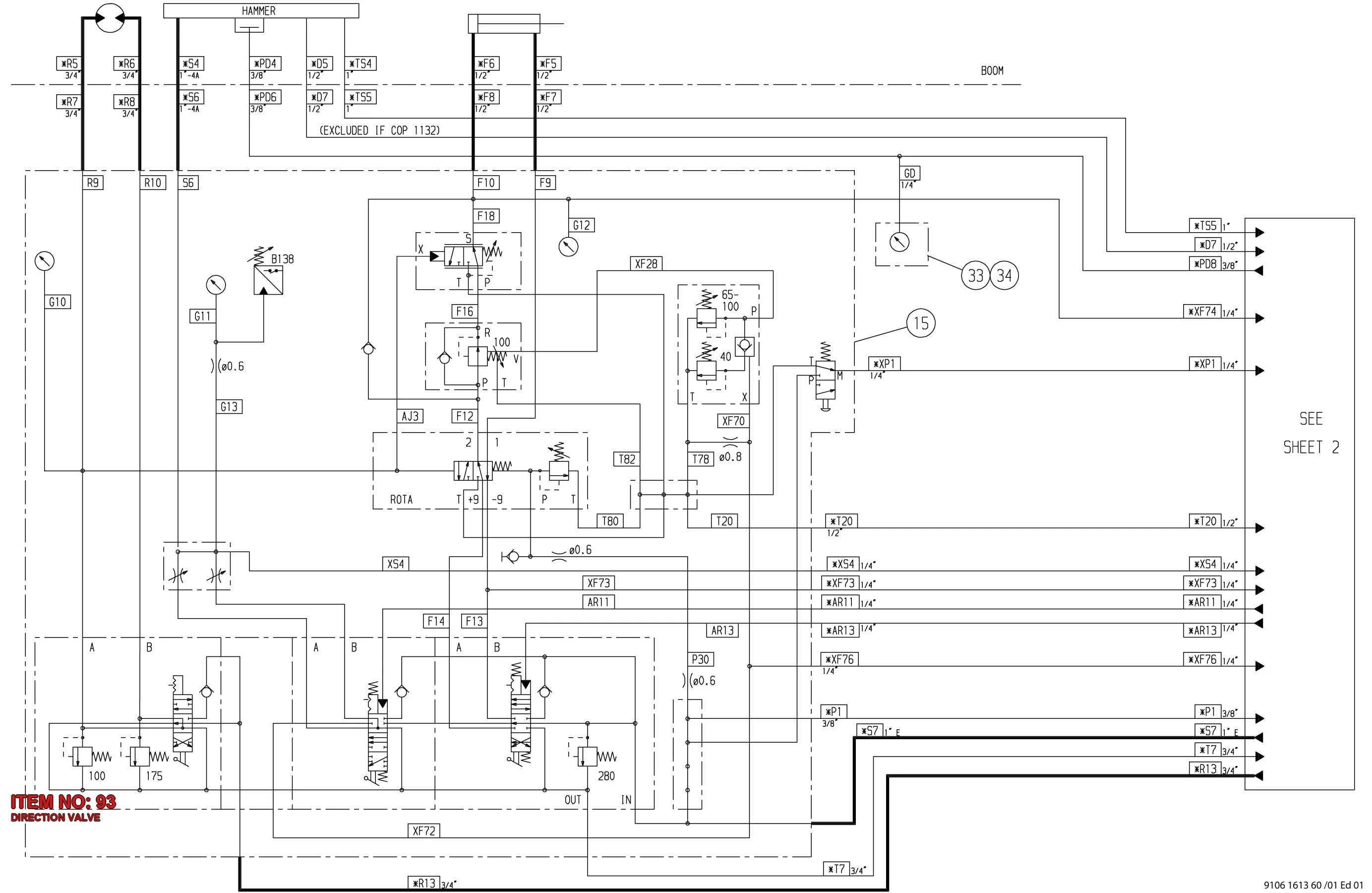 3177 3043 00 DIRECTION VALVE - Technical Drawing