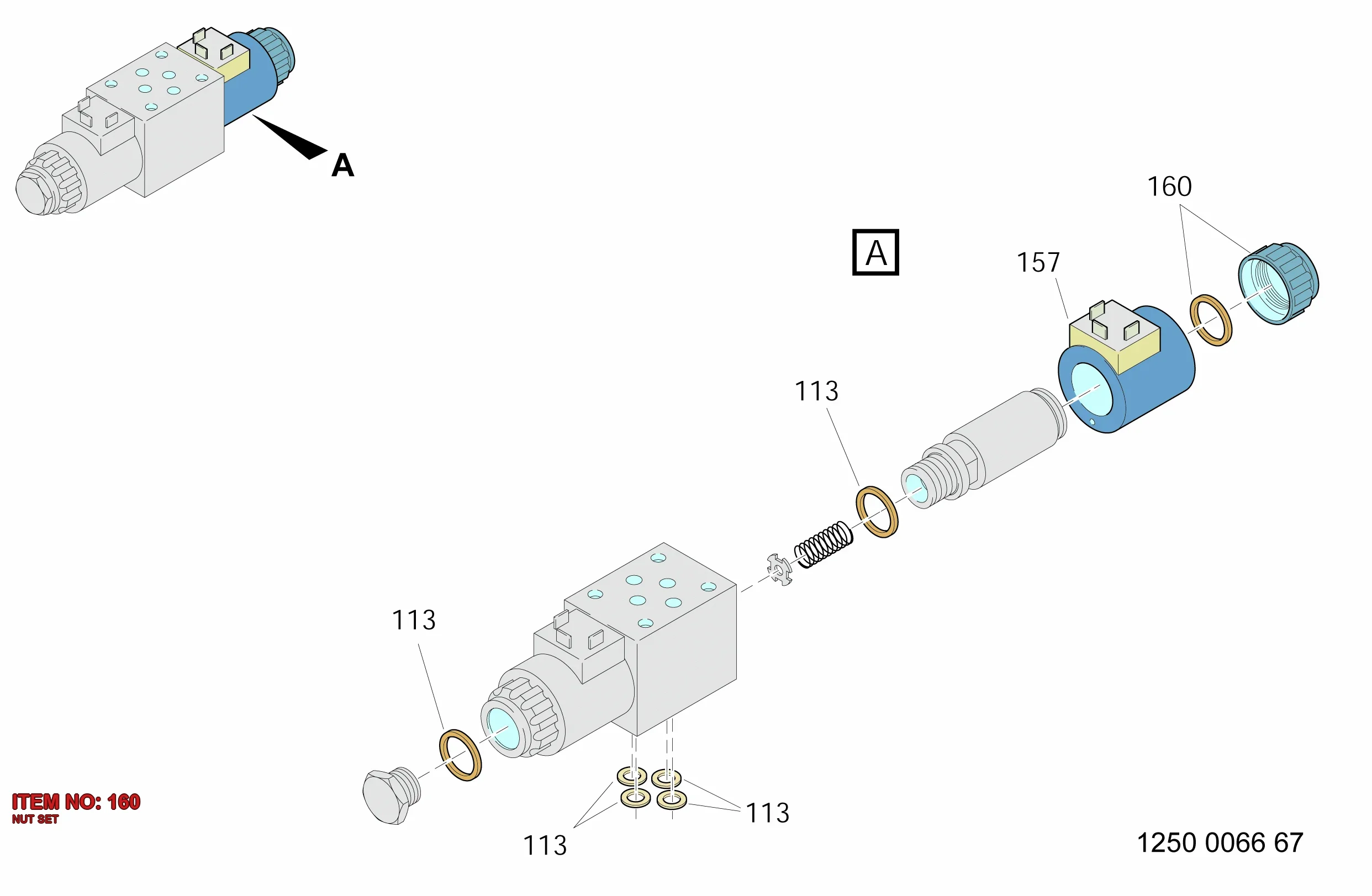 3177 3092 54 NUT SET - Technical Drawing