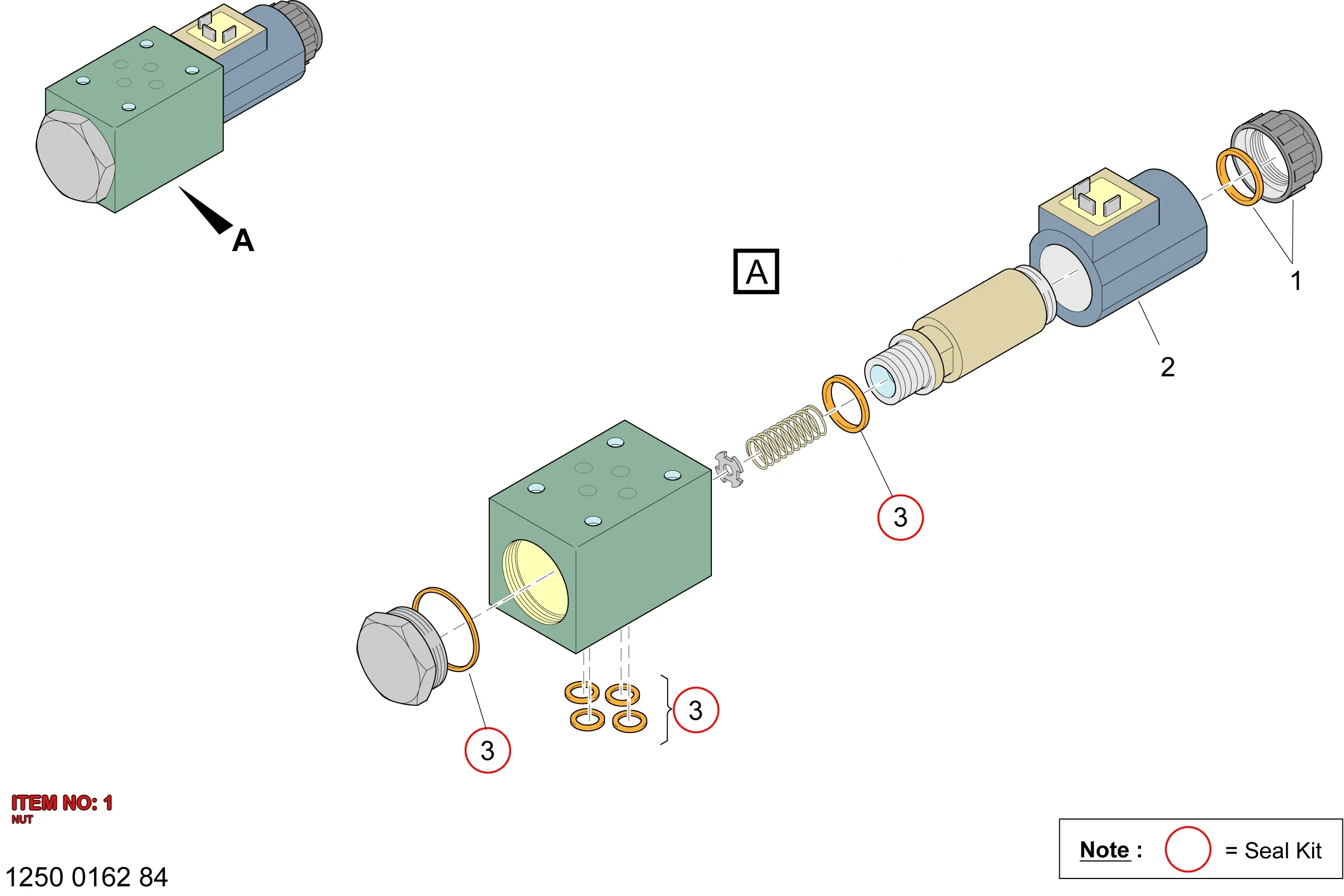 3177 3092 57 NUT SET - Technical Drawing